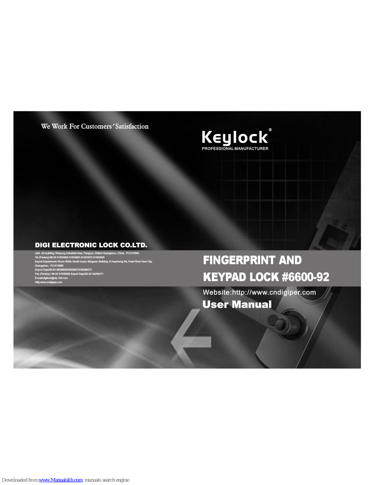 Digi Keylock 6600-92 User Manual