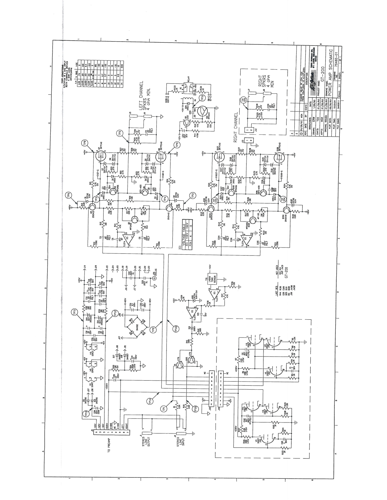 Crate gt 200 power amp sch Schematic