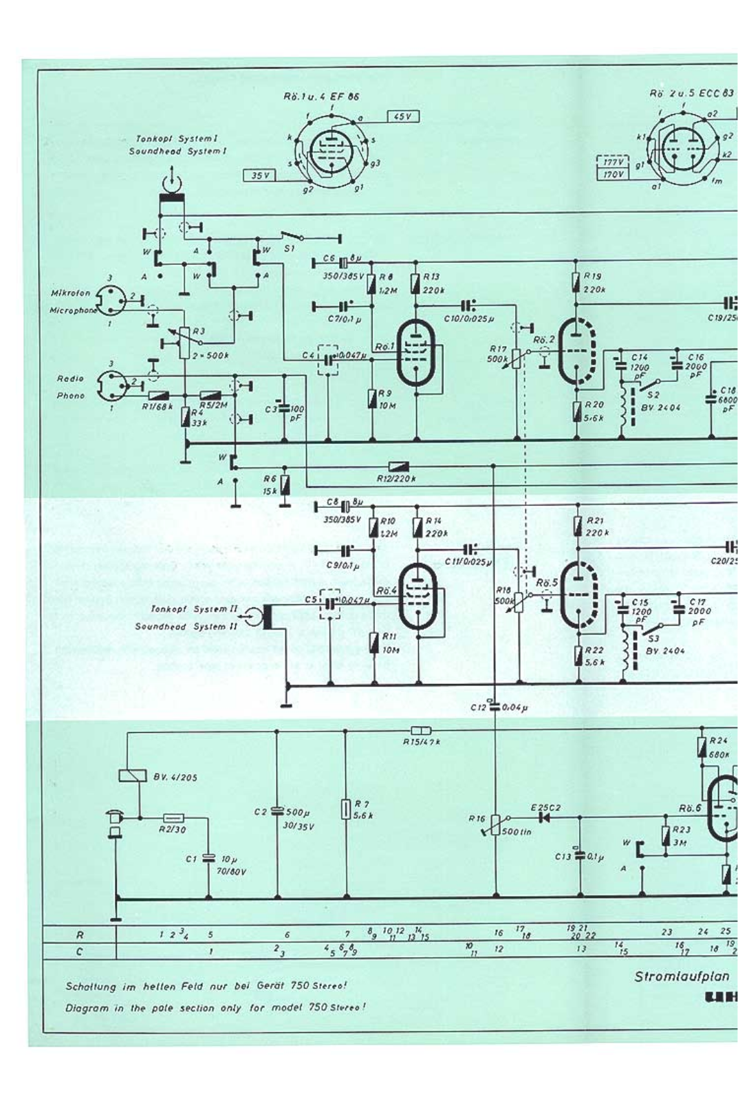 Uher 725 Stereo Schematic