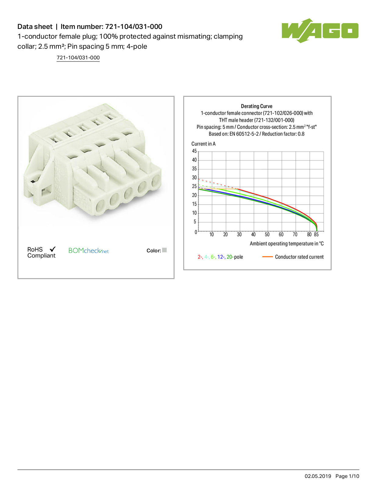 Wago 721-104/031-000 Data Sheet