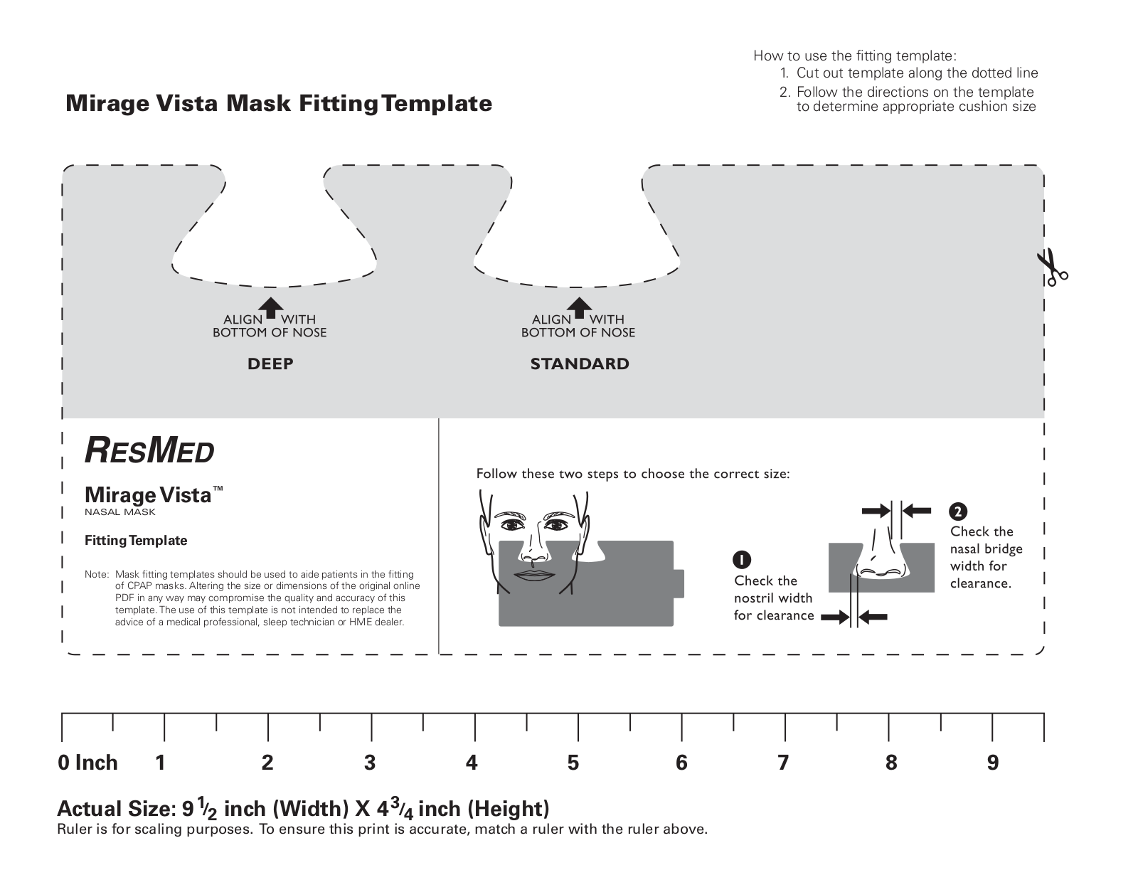 ResMed Mirage Vista User Manual