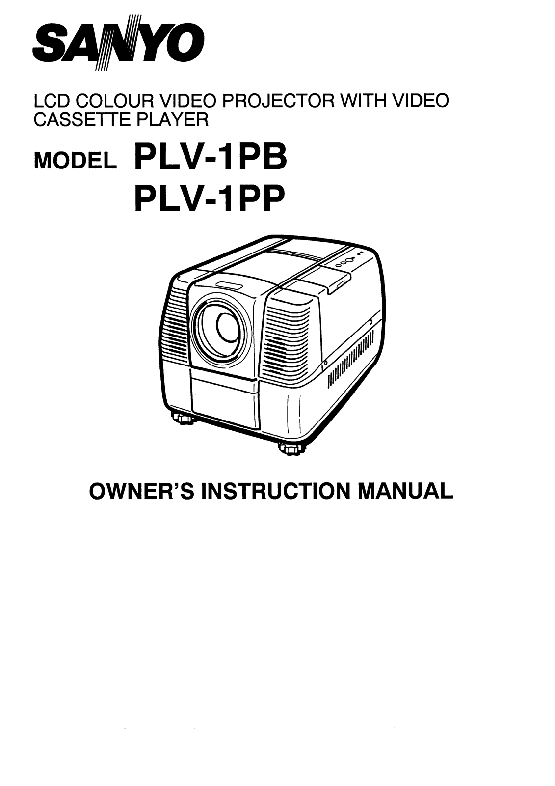 Sanyo PLV-1PB, PLV-1PP Instruction Manual