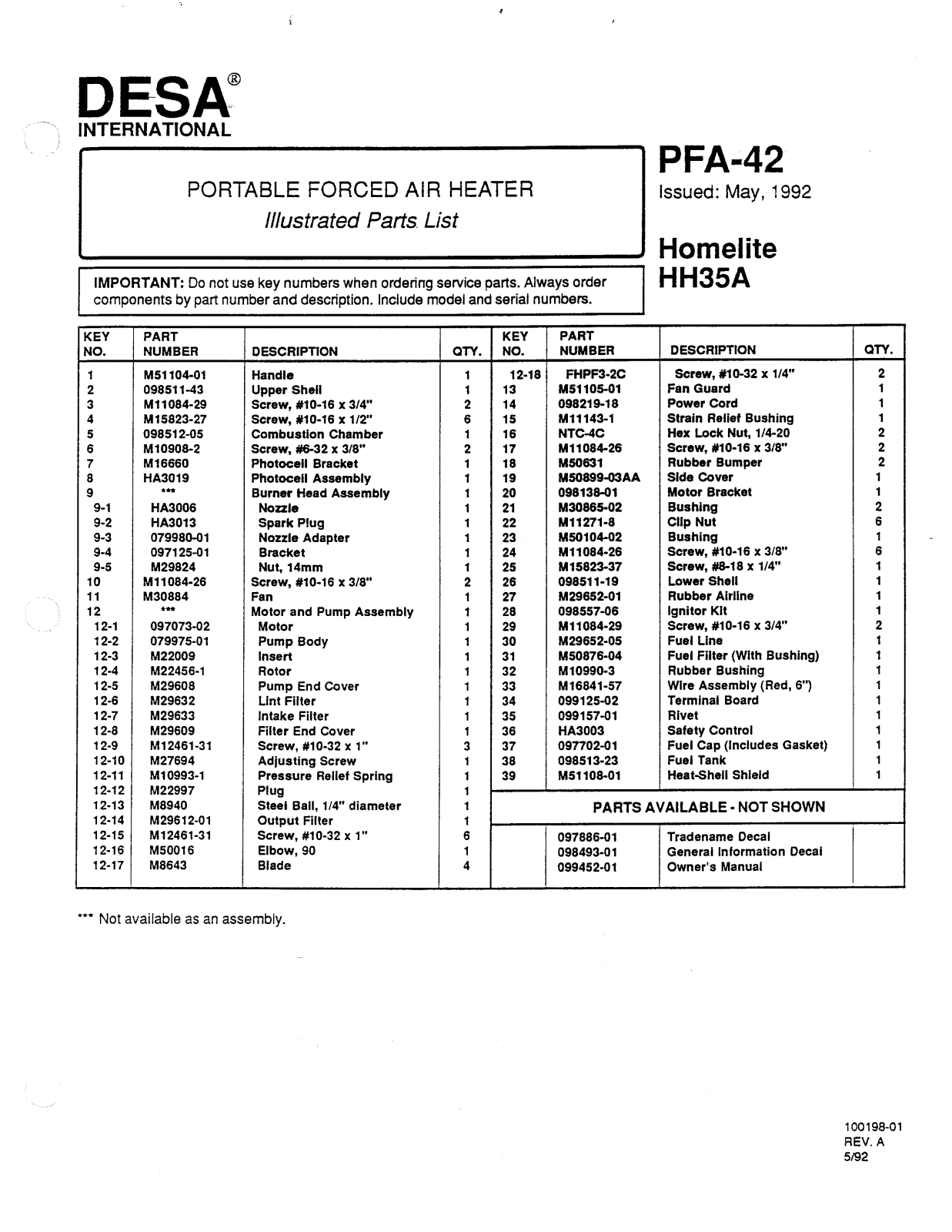 Desa Tech HH35A Owner's Manual