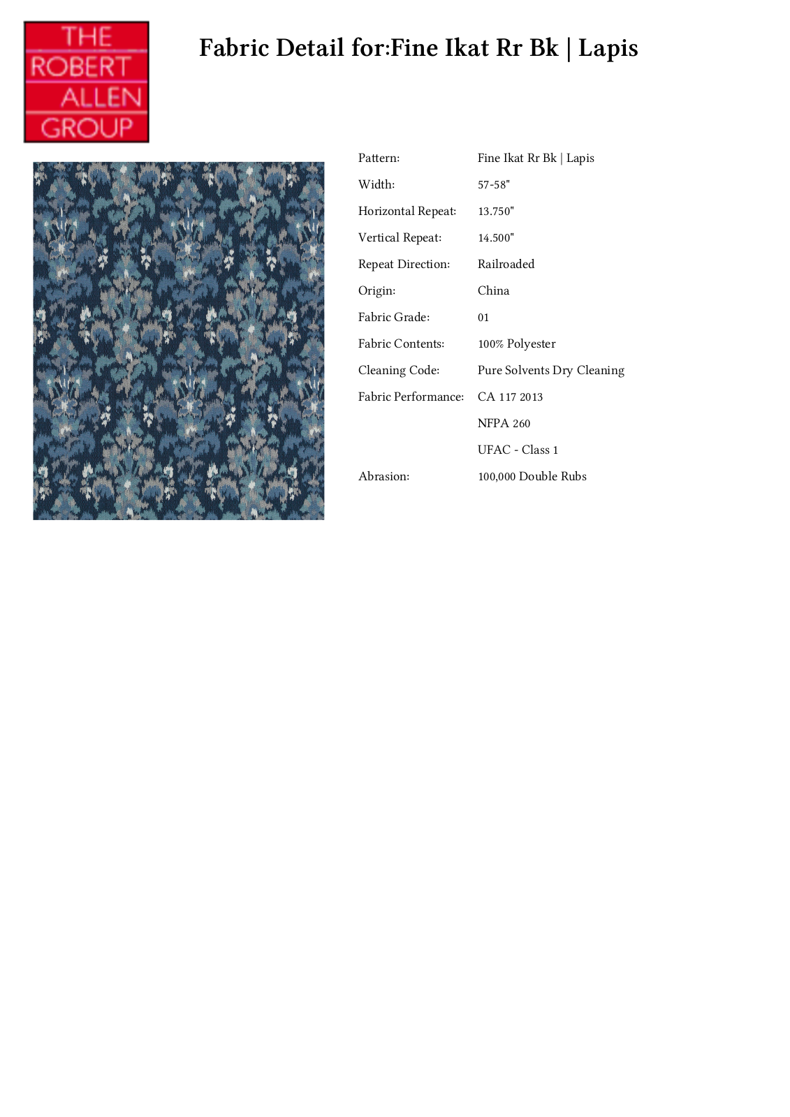 Robert Allen RALF1903 Specifications - ManualMachine.com