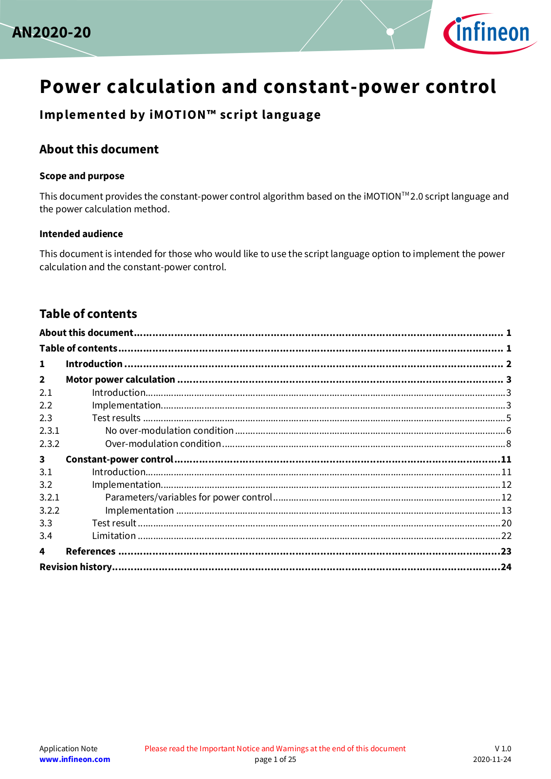 Infineon AN2020-20 User manual