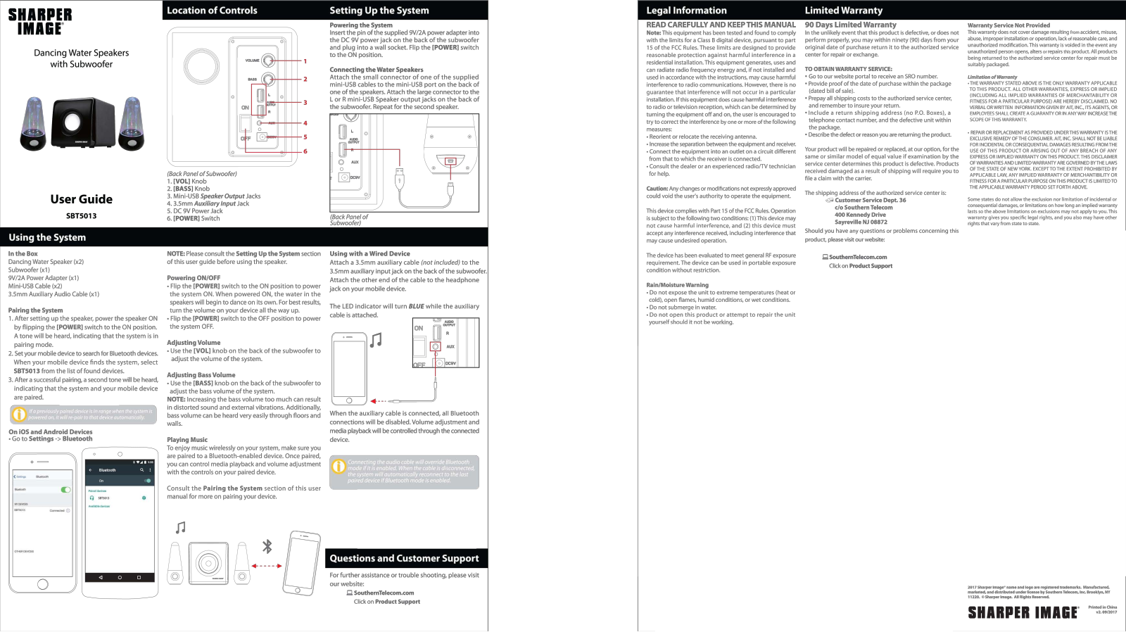 Sharper image SBT5013 User Manual