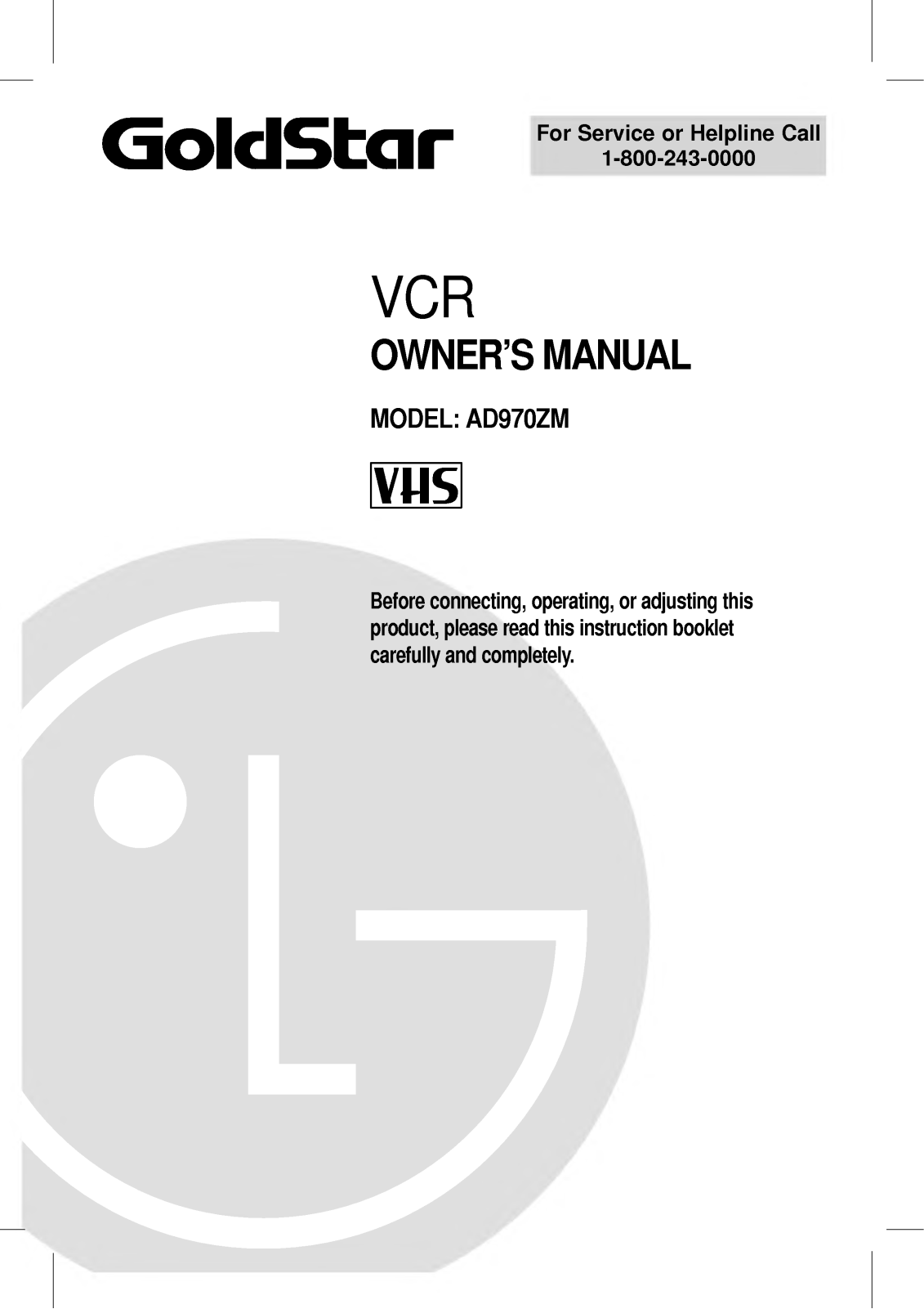 LG AD970ZM User Manual