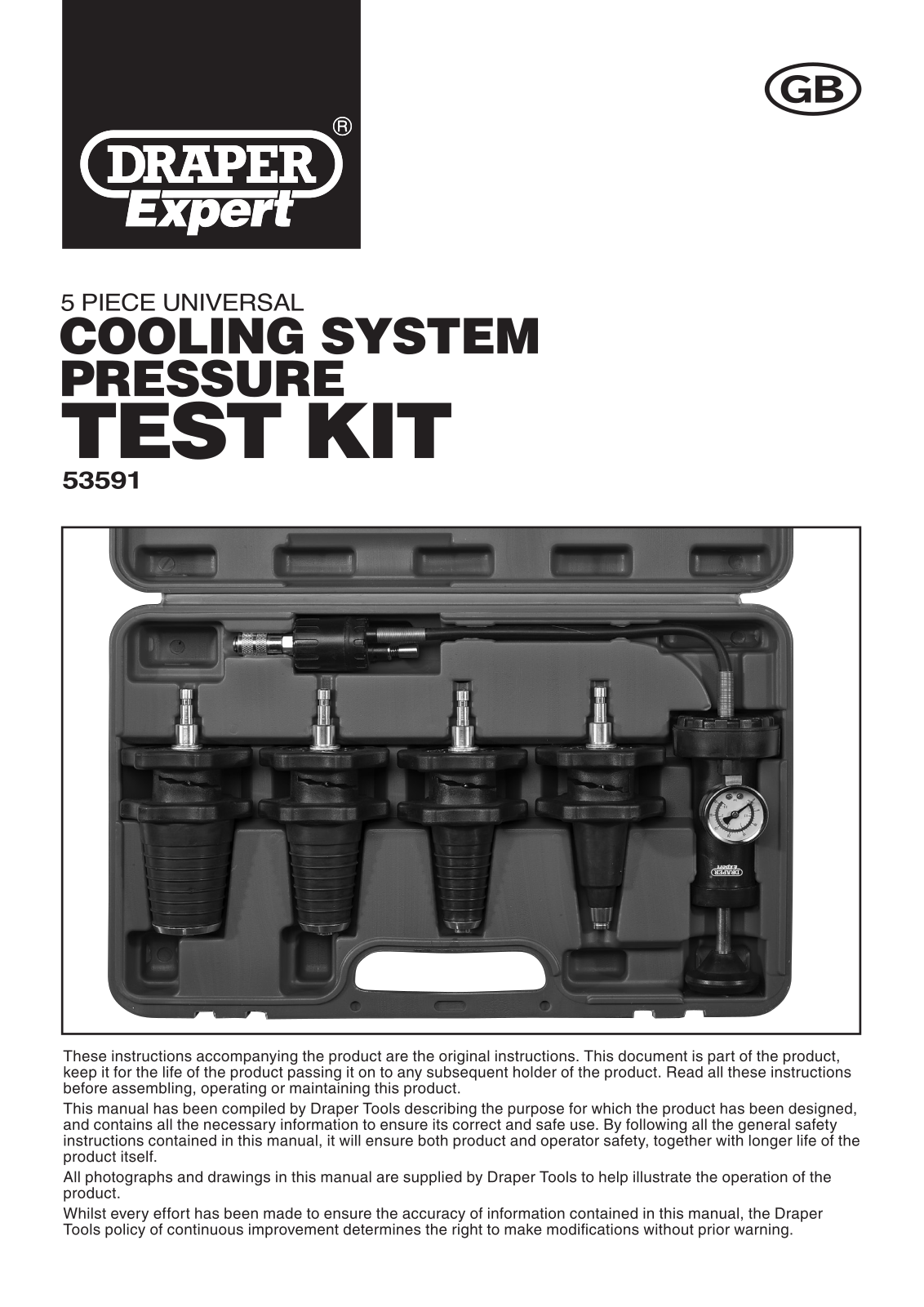 Draper Tools 53591 Instructions - ManualMachine.com