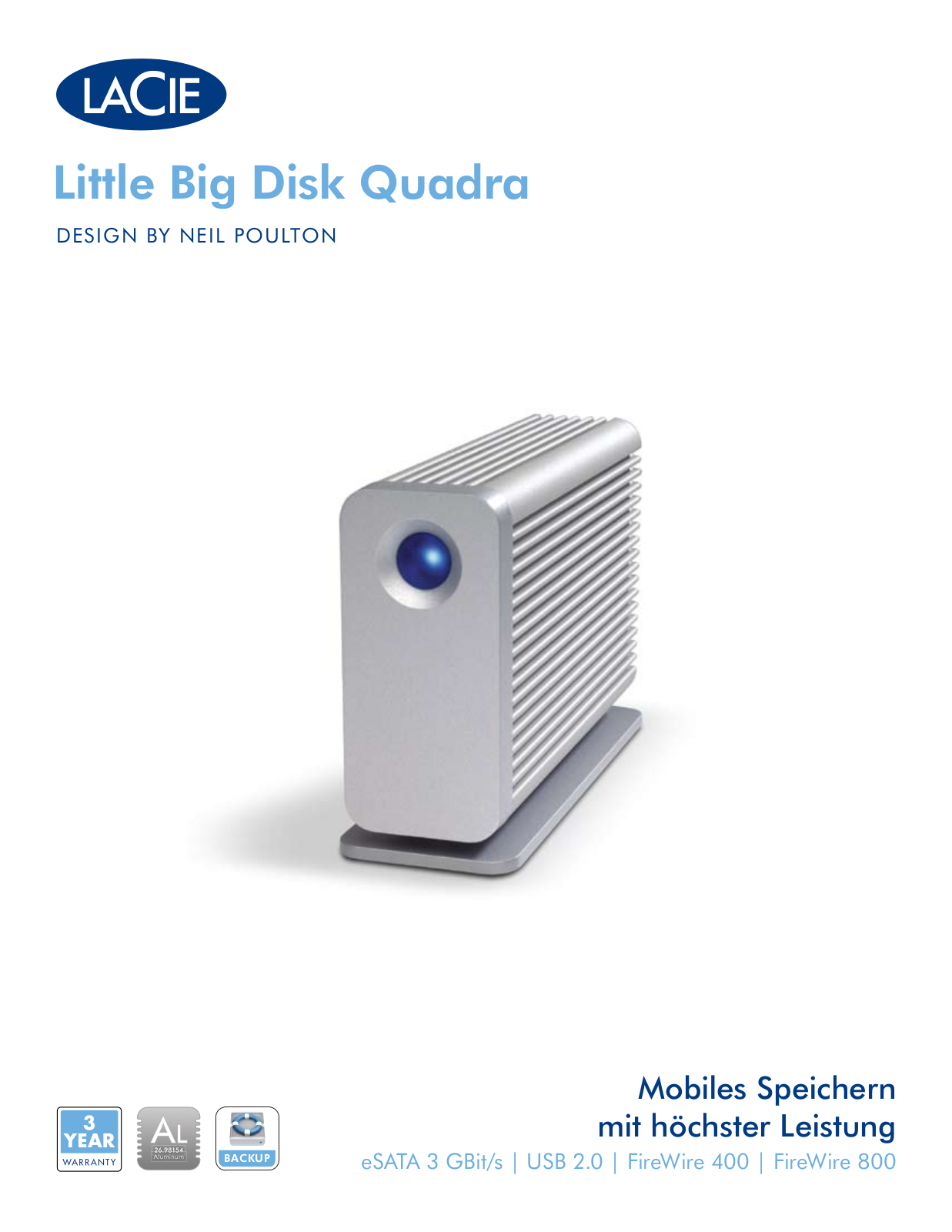 Lacie LITTLE BIG DISK QUADRA BROCHURE