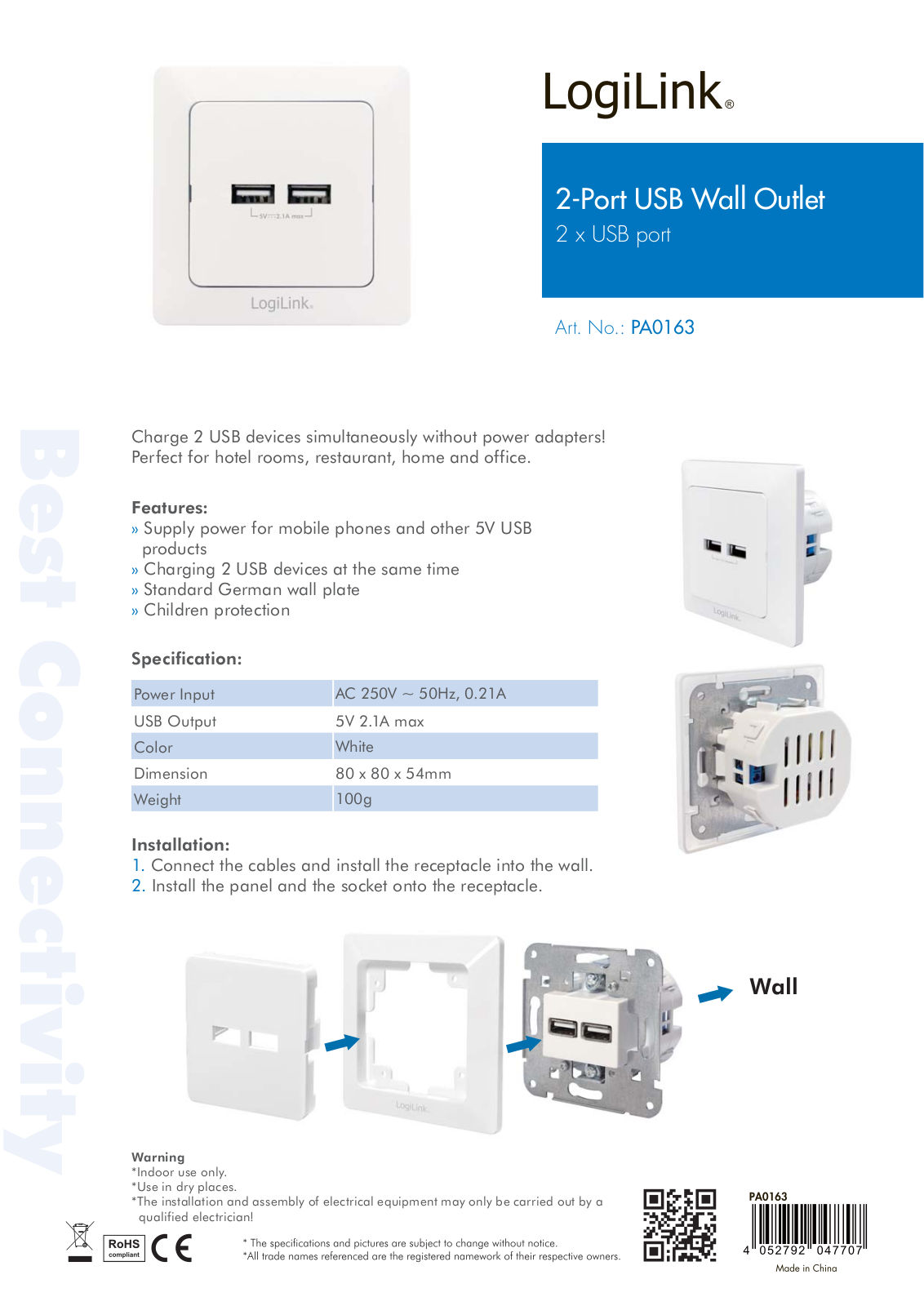 Logilink IPW-USB-W02U Datasheet - ManualMachine.com