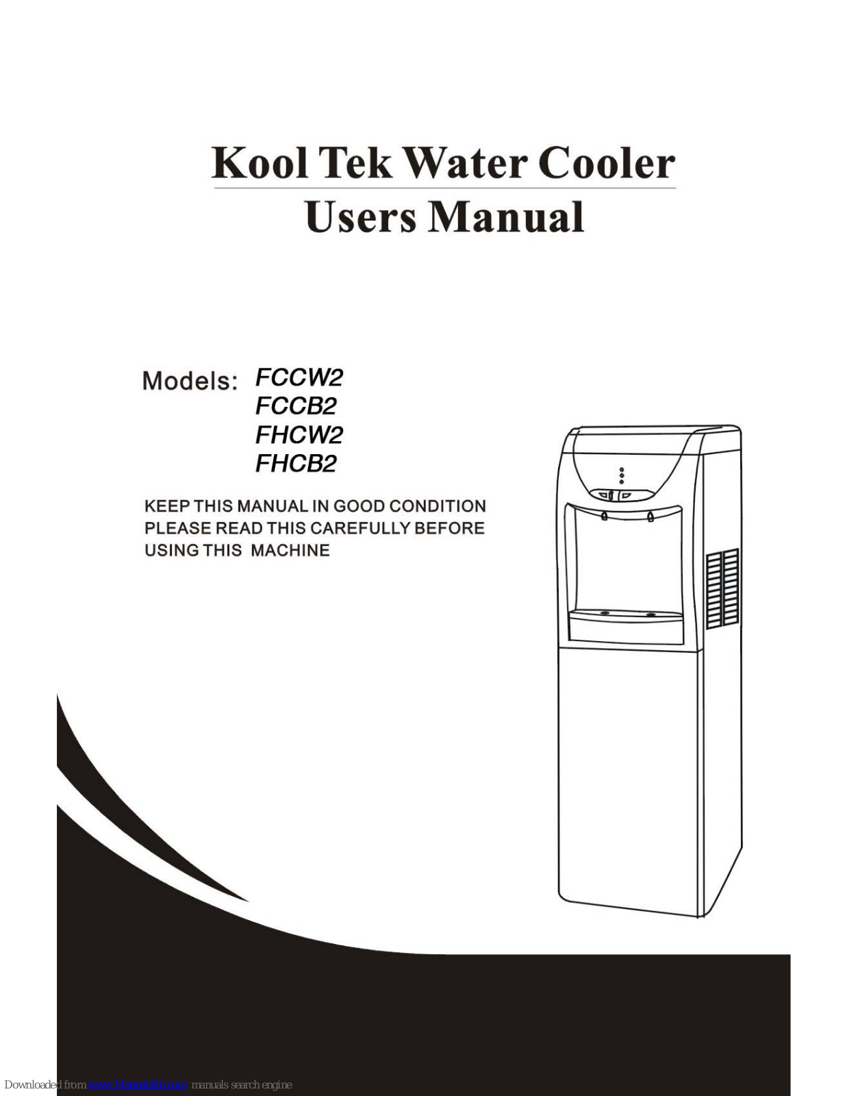 Kool Tek FCCW2, FCCB2, FHCW2, FHCB2 User Manual