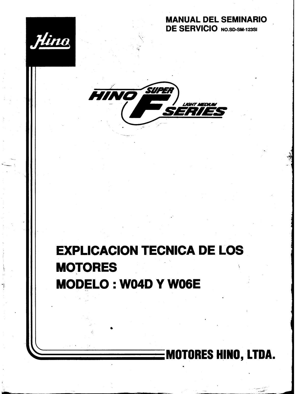 Hino W04d, W06e service manuals