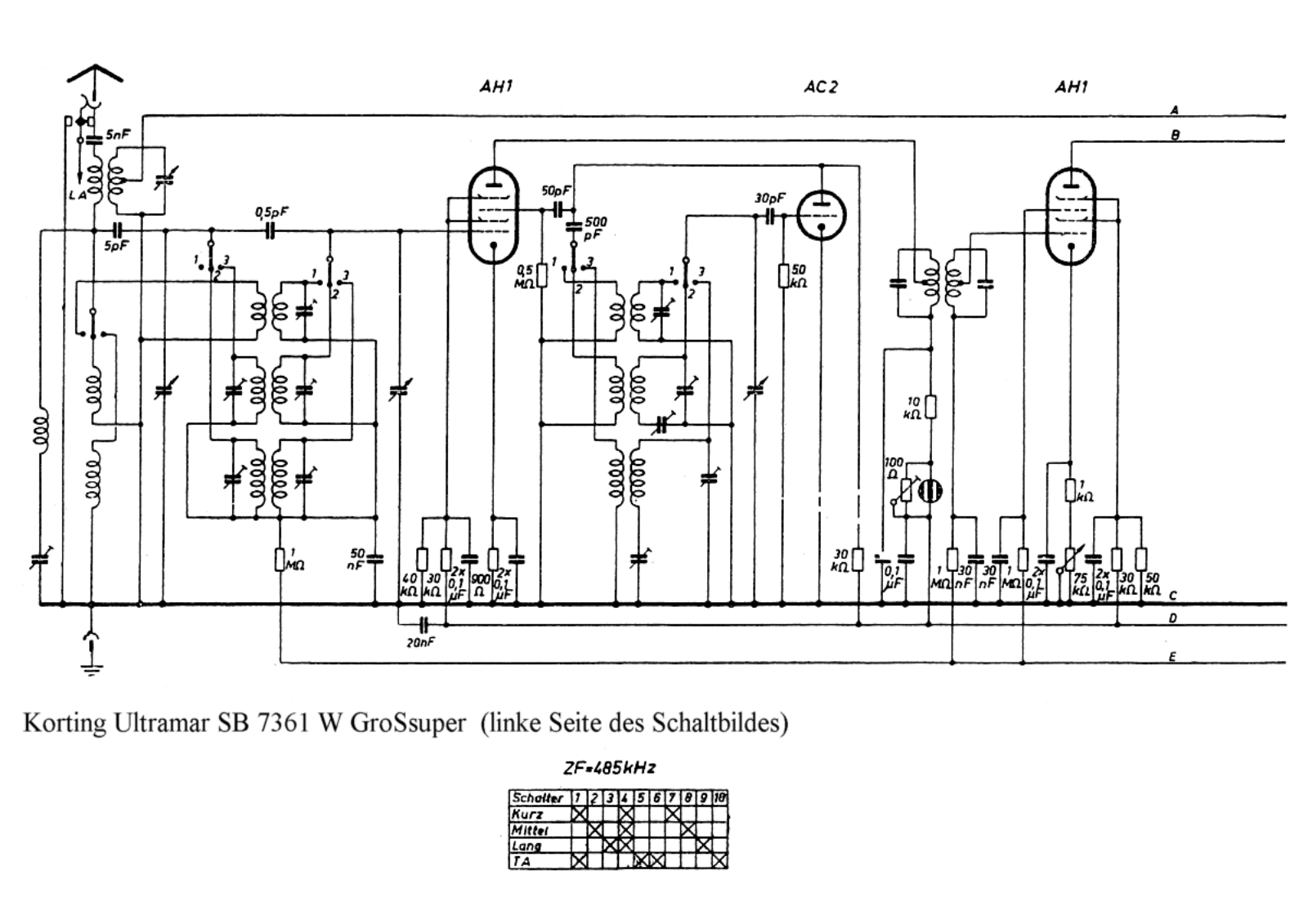 Körting Ultramar-SB-7361-W-GroSuper Schematic