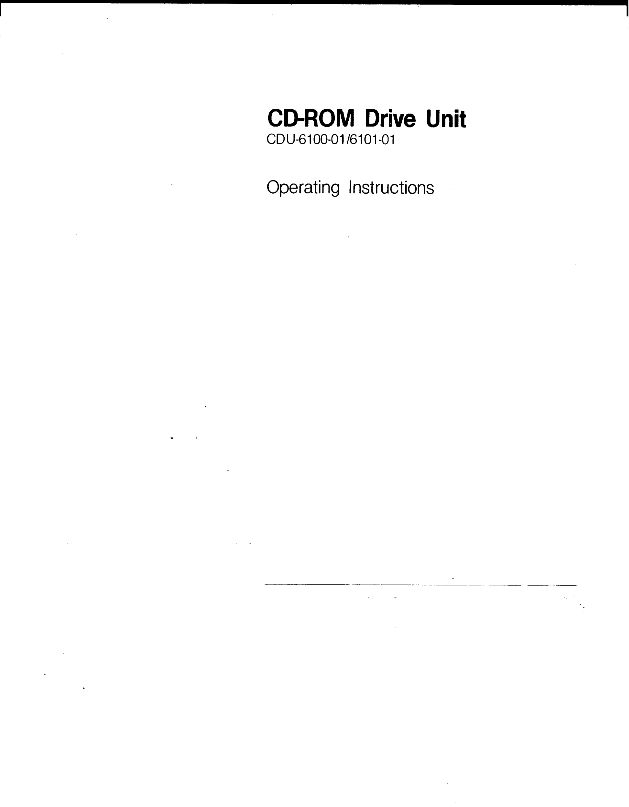 Sony CD-U610001 User Manual