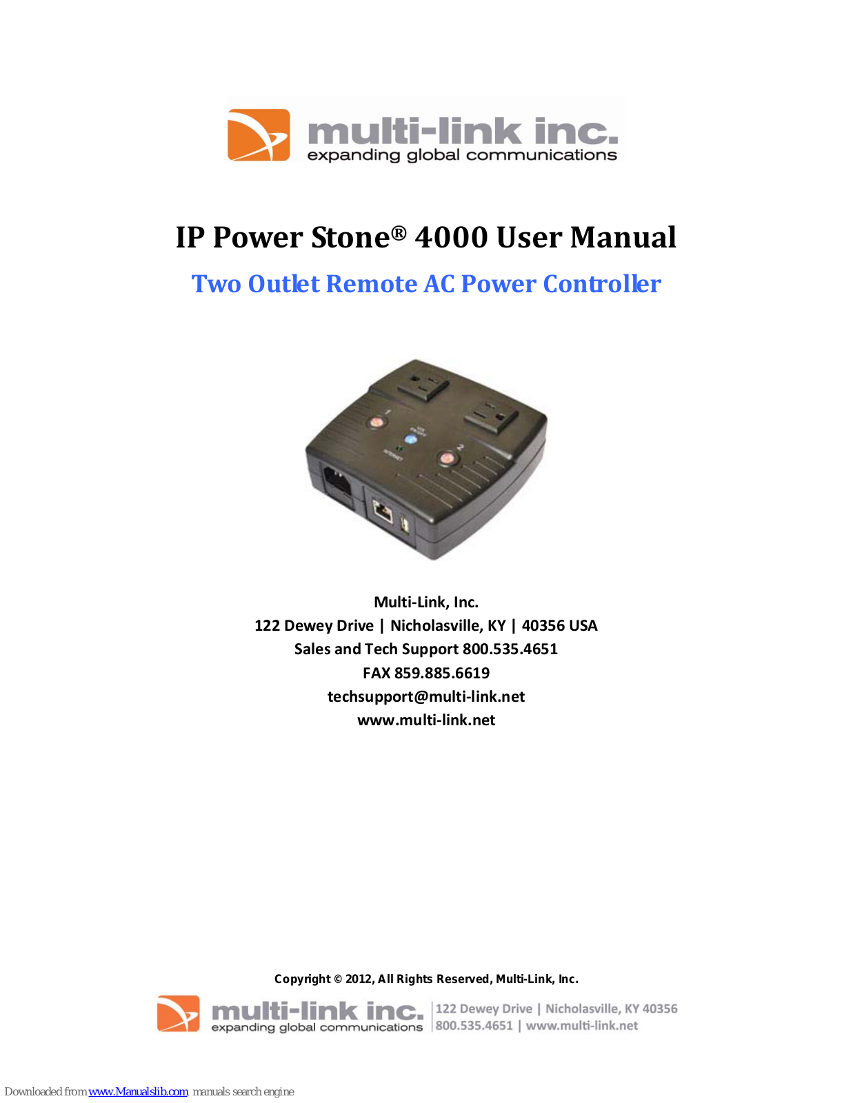 Multi-Link IP Power Stone 4000 User Manual