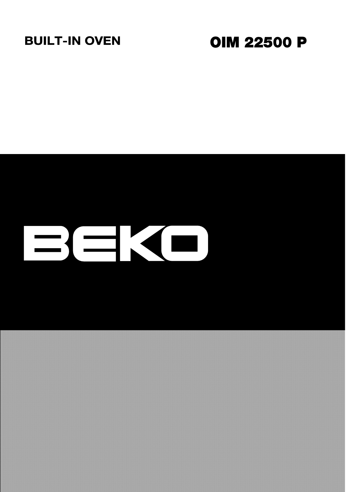 Beko OIM22500P User Manual
