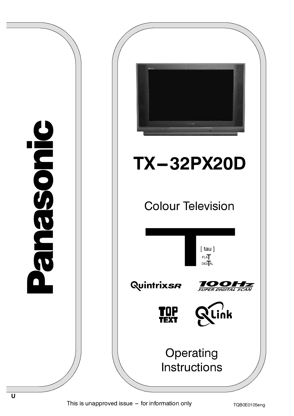 Panasonic TX-32PX20D User Manual