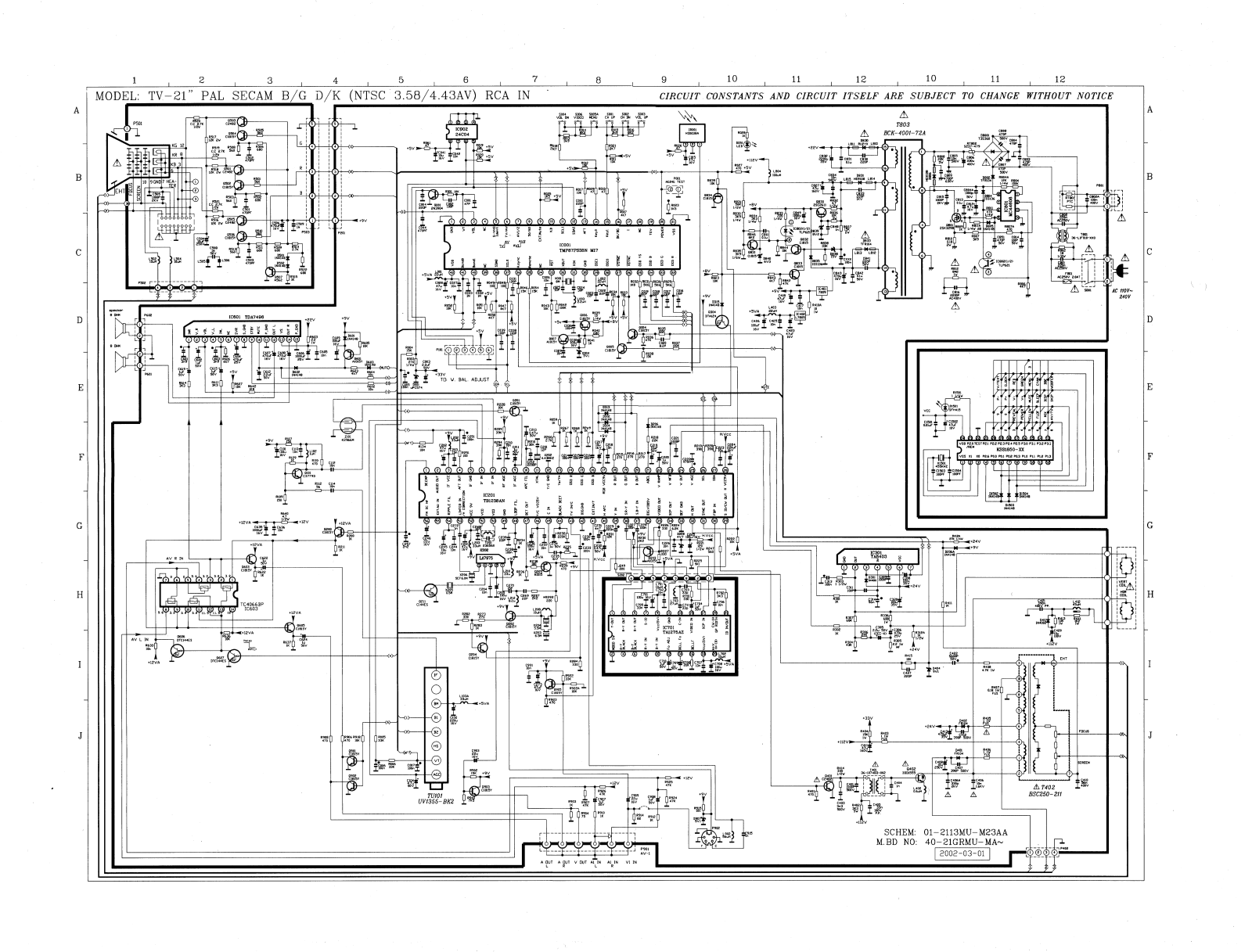 AVEST 54ТЦ-02, TCL 54ТЦ-02 Schematic 13