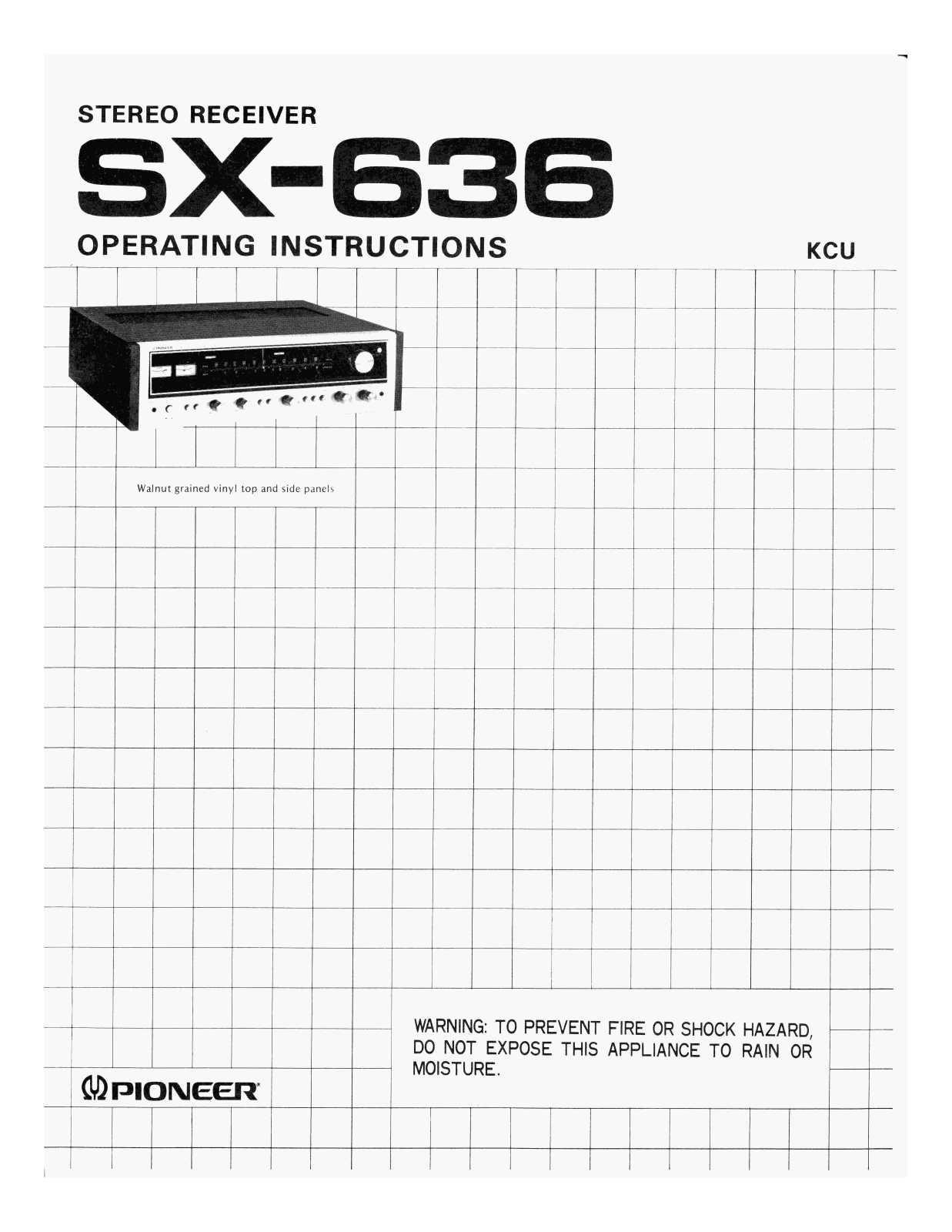 Pioneer SX-636 Owners manual