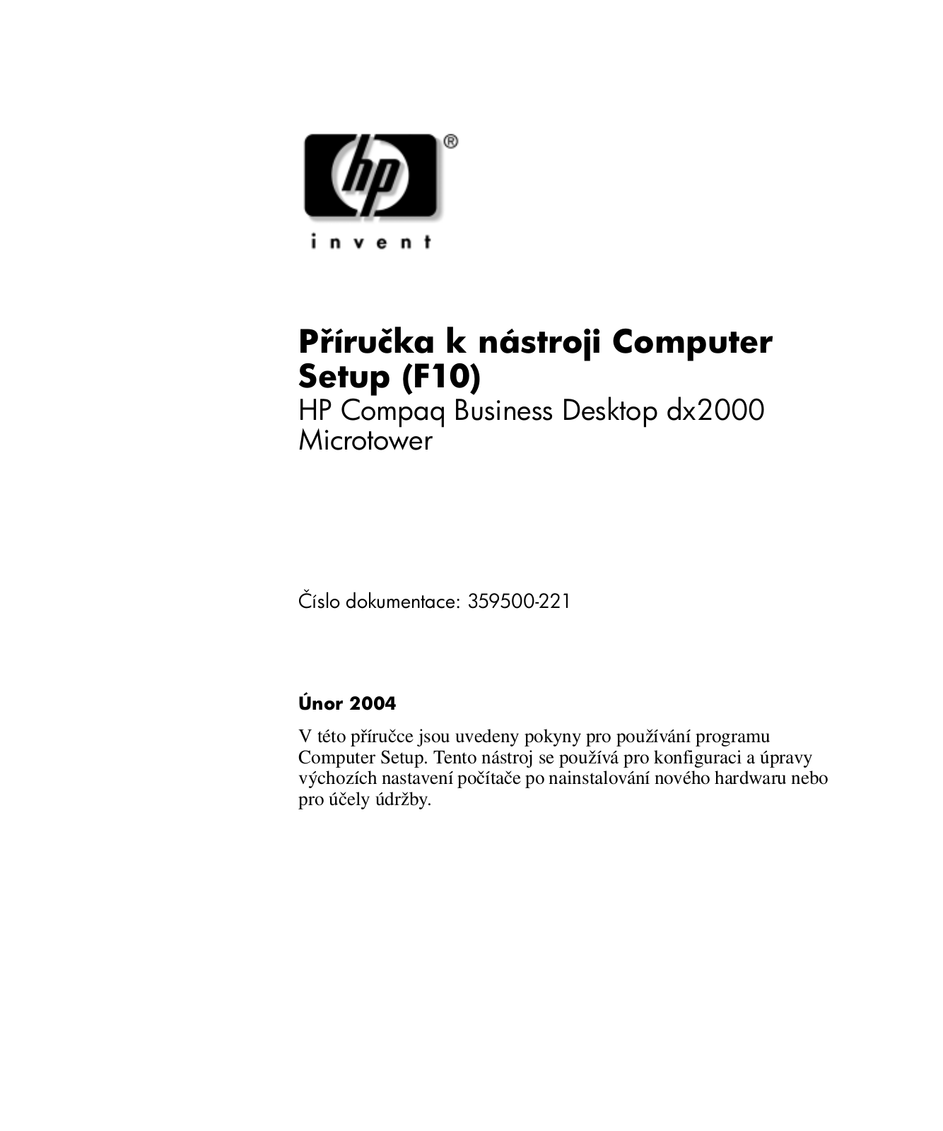 Hp COMPAQ DX2000 MICROTOWER QUICK START GUIDE