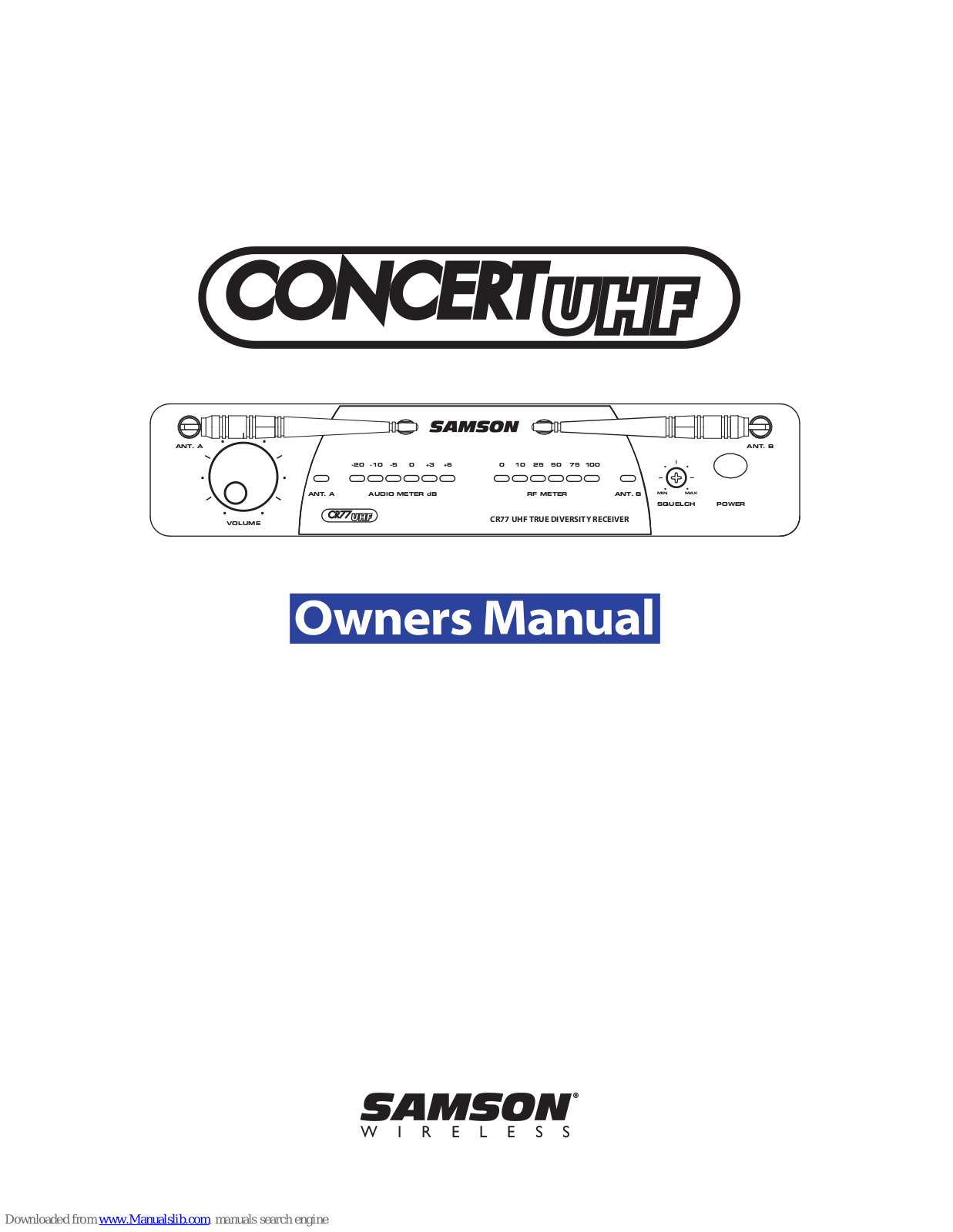 Samson Concert UHF Owner's Manual