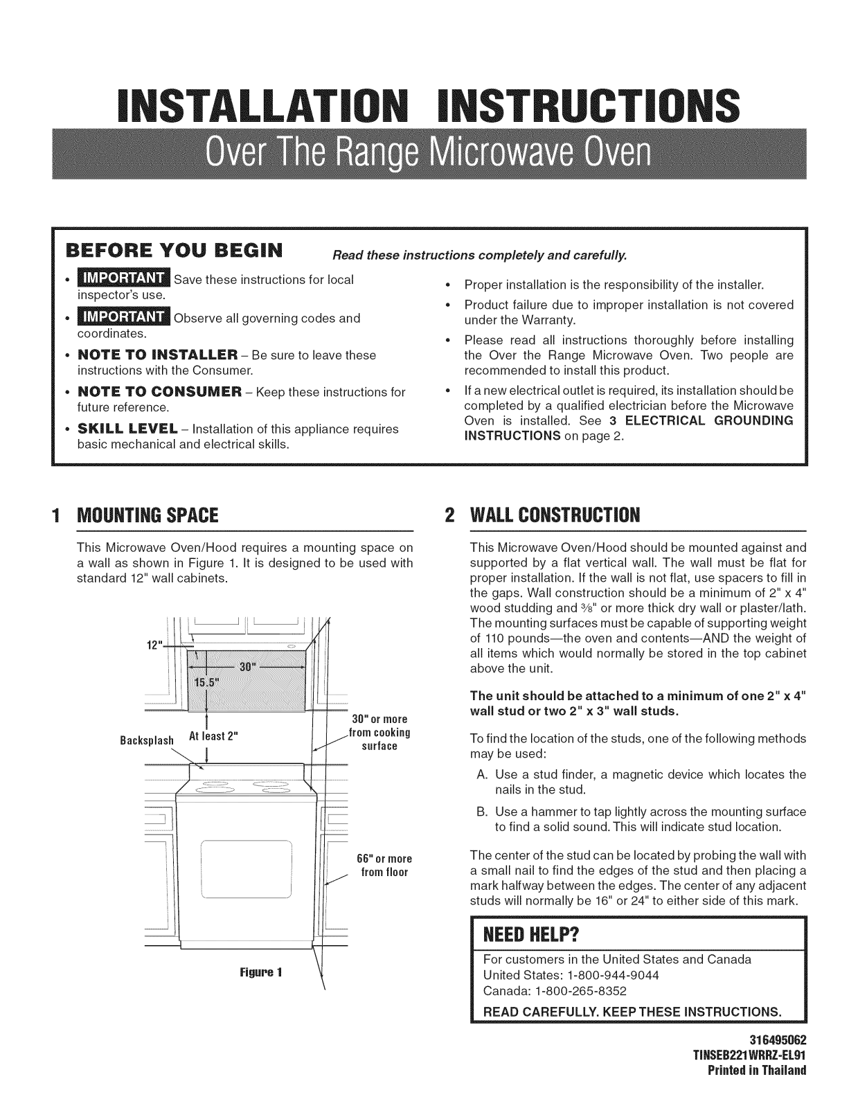 Frigidaire CGMV173KBA, CGMV173KBB, CGMV173KWB, CGMV174KFB, DGMV174KFB Installation Guide - ManualMachine.com
