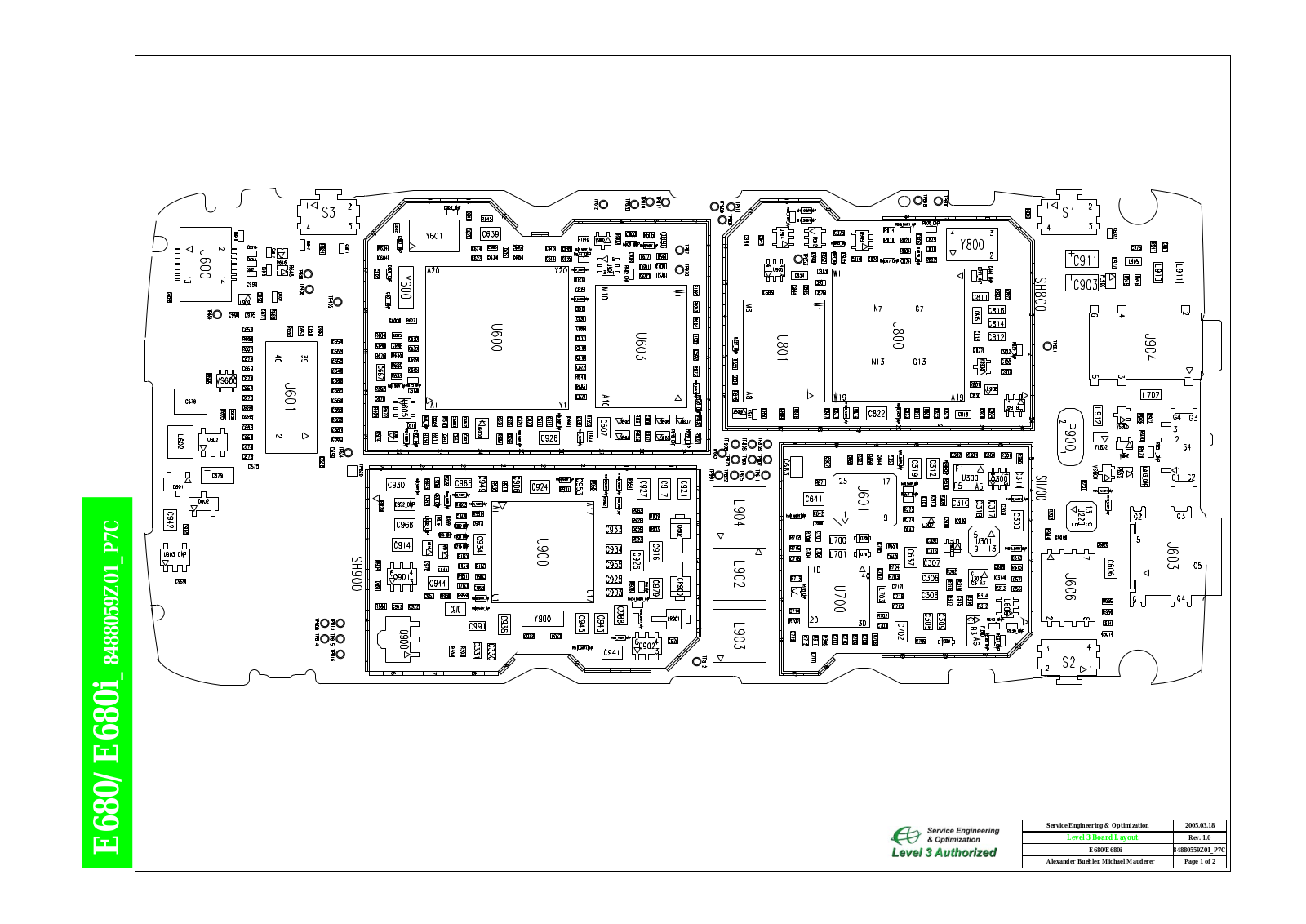 Motorola E680 Schematics