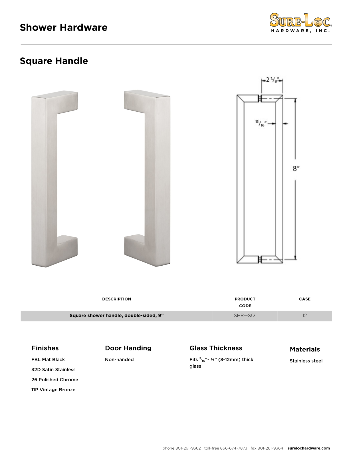 Sure-Loc Hardware SLOC1312 Specifications - ManualMachine.com