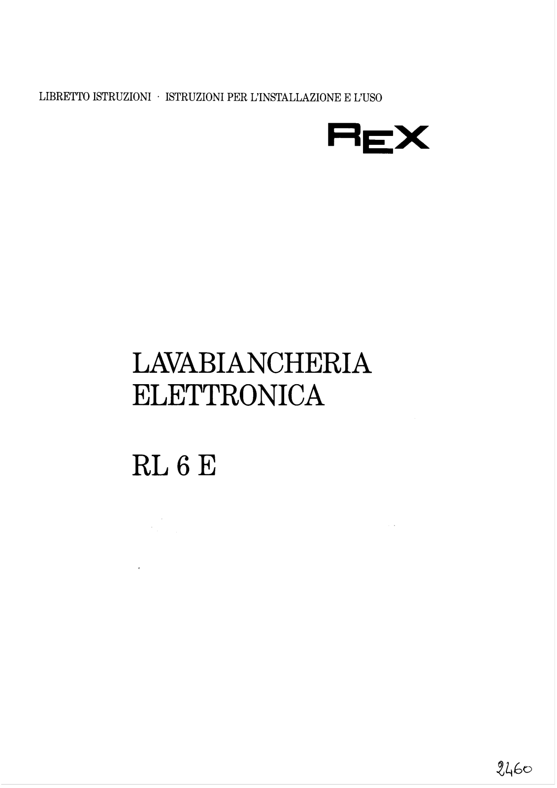 Rex RL6E User Manual