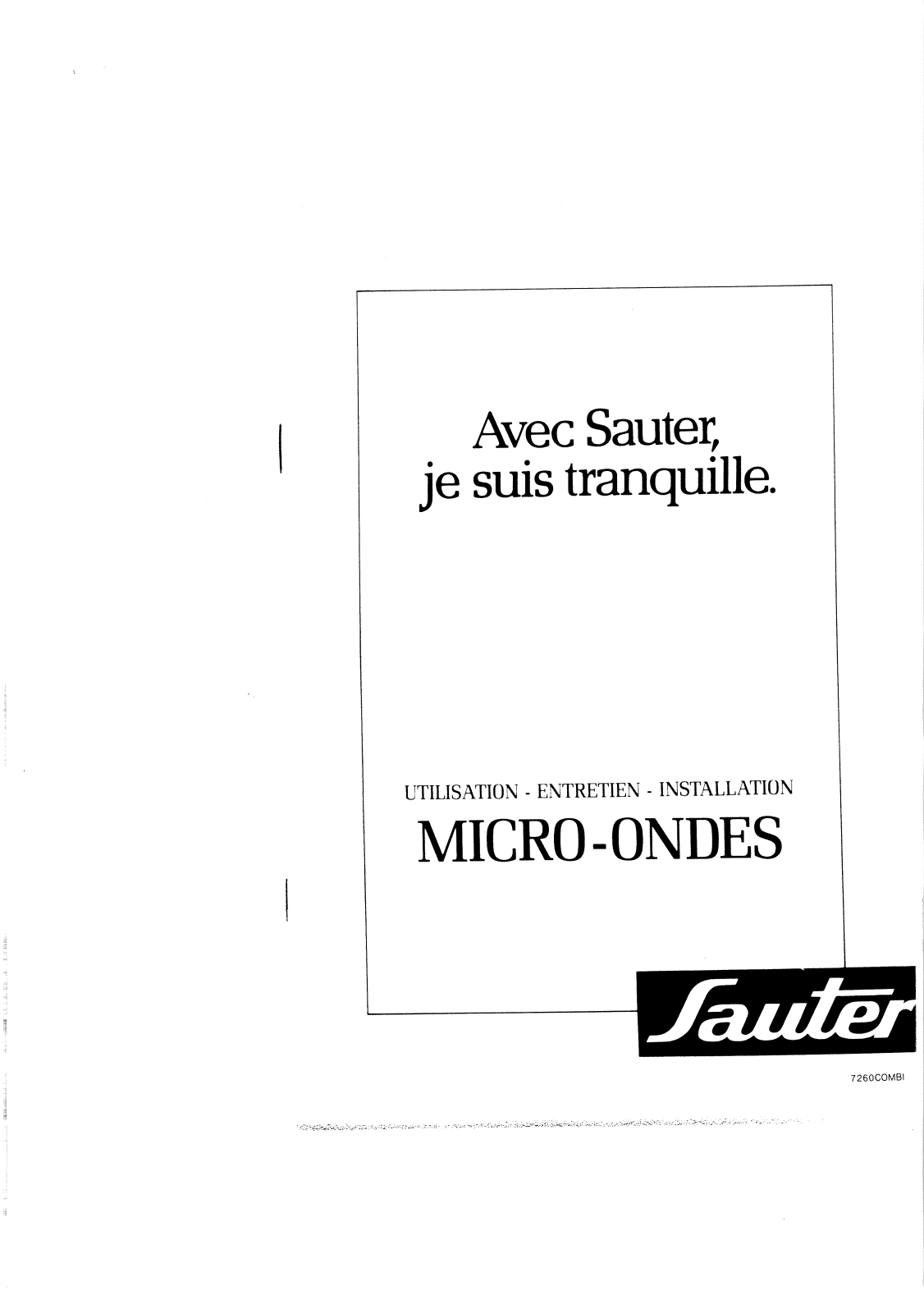 Sauter 7260COMBI User Manual