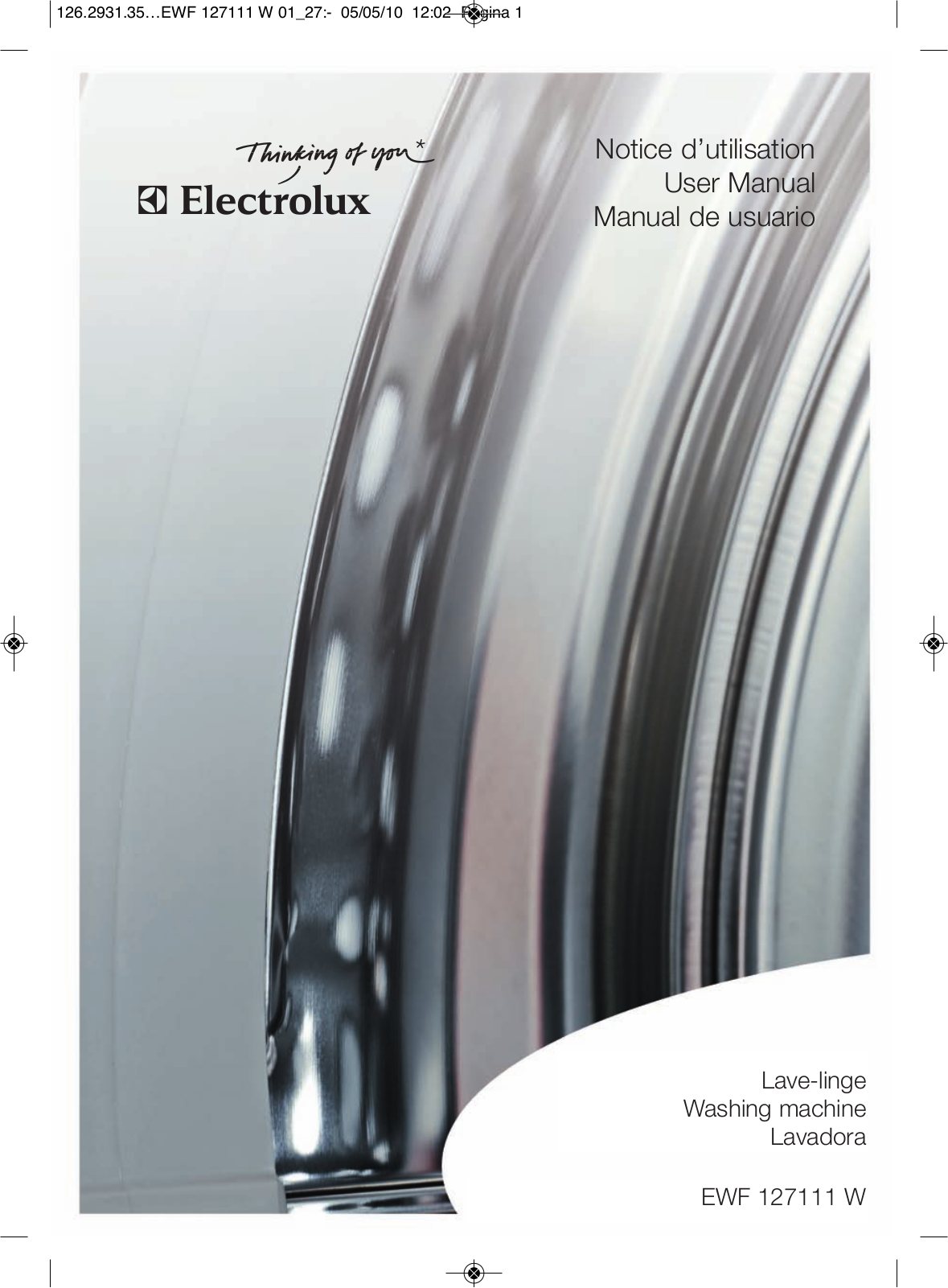 electrolux EWF127111W User Manual