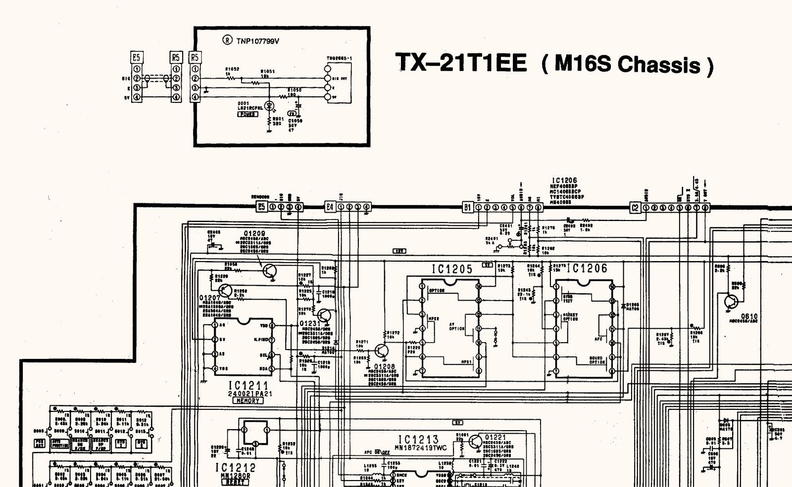 Panasonic TX-21T1 EE Schematic