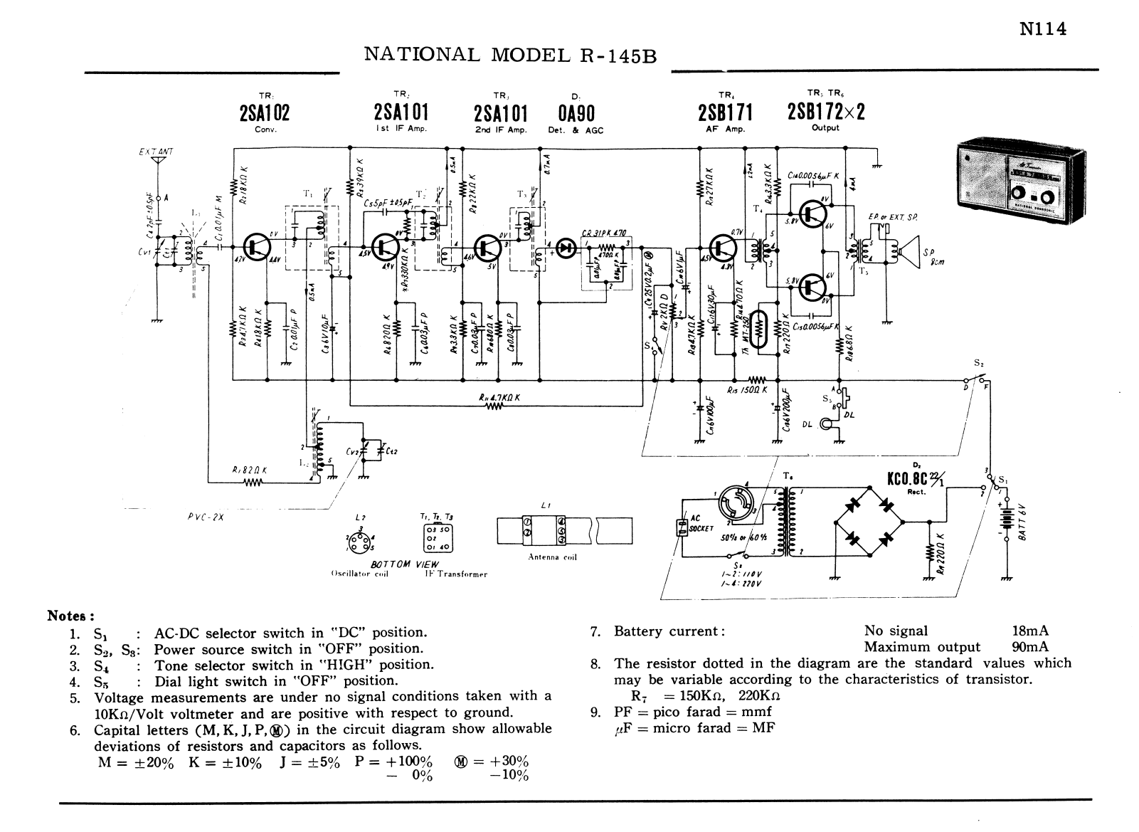 NATIONAL R-145B SCHEMATIC