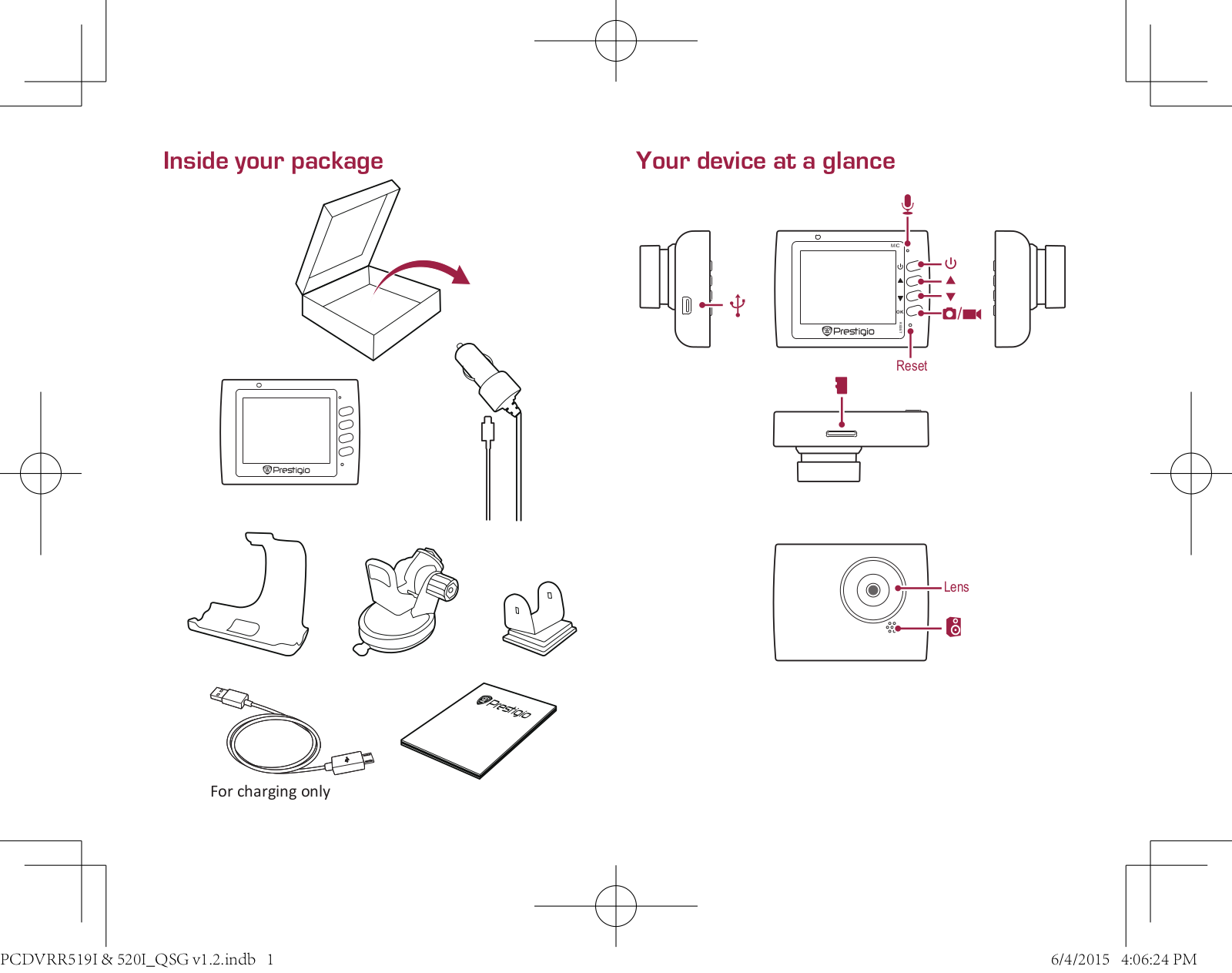 Prestigio PCD-VRR519I Quick Start Guide