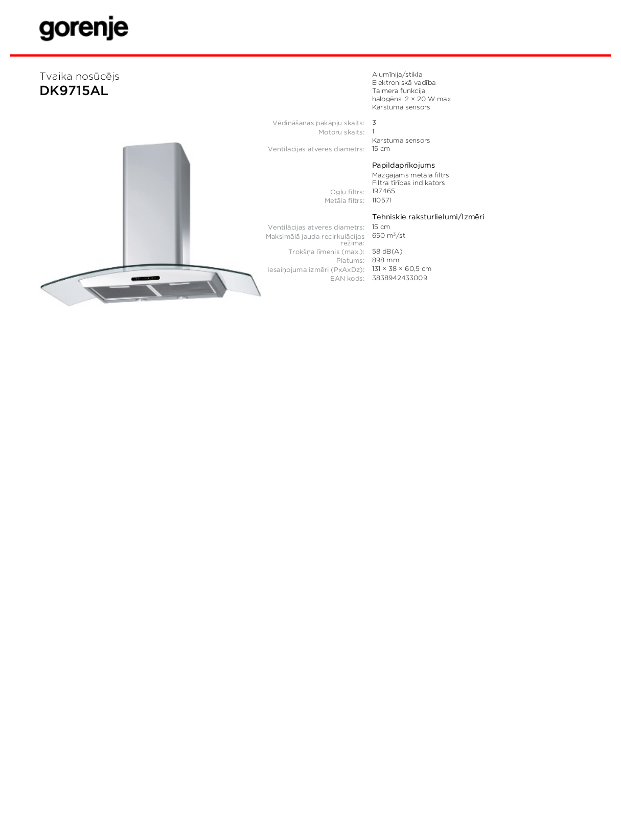 Gorenje DK9715AL BROCHURE