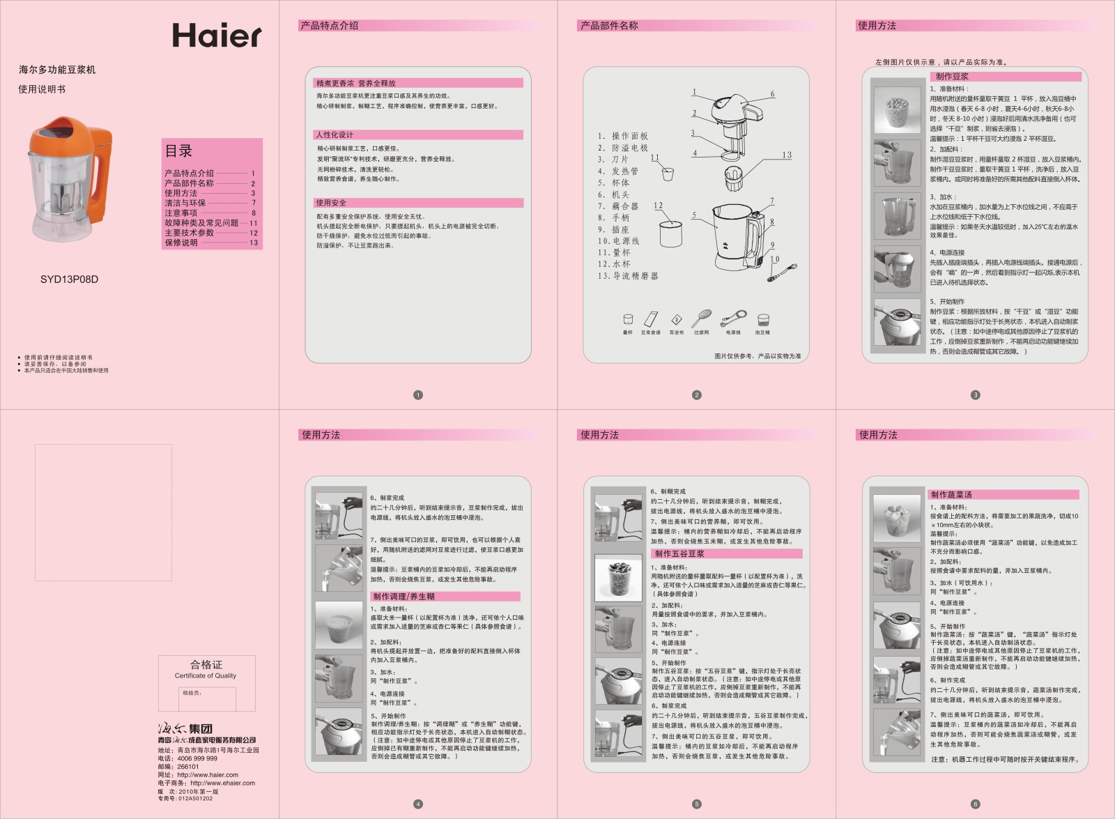 Haier SYD13P08D User Manual