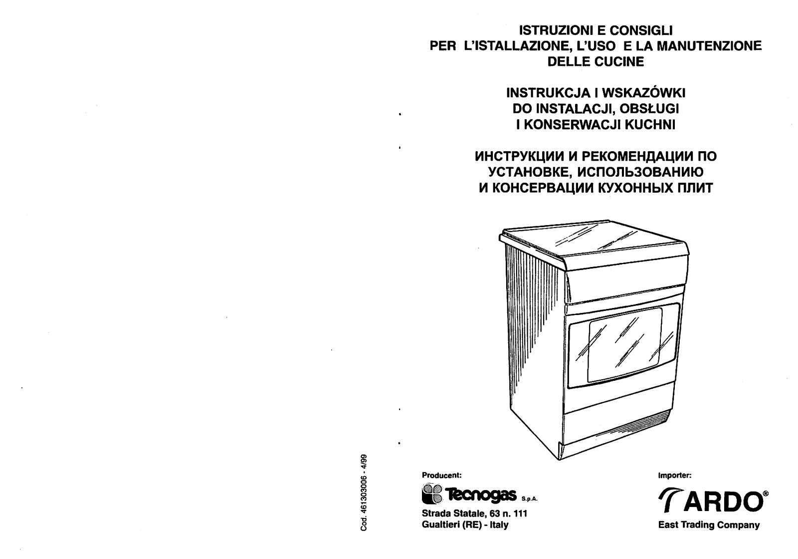 Ardo 55 GG40 X User Manual