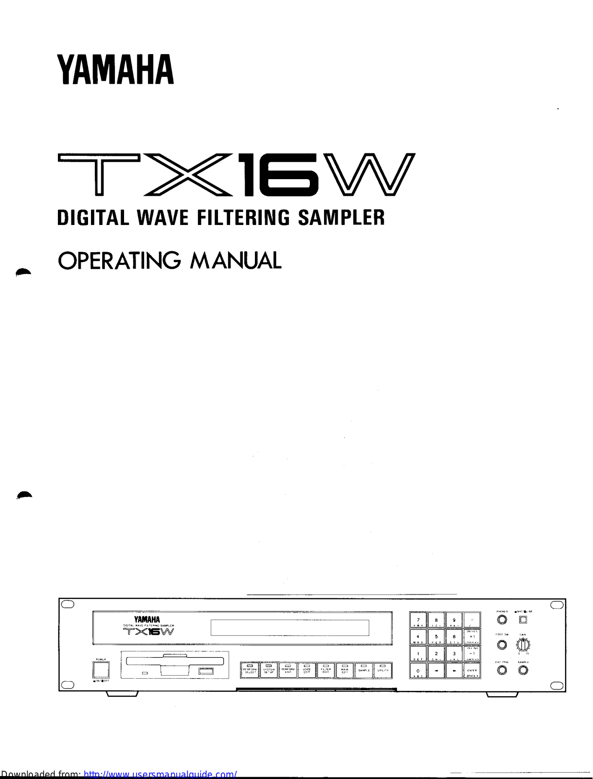 Yamaha Audio TX16W User Manual