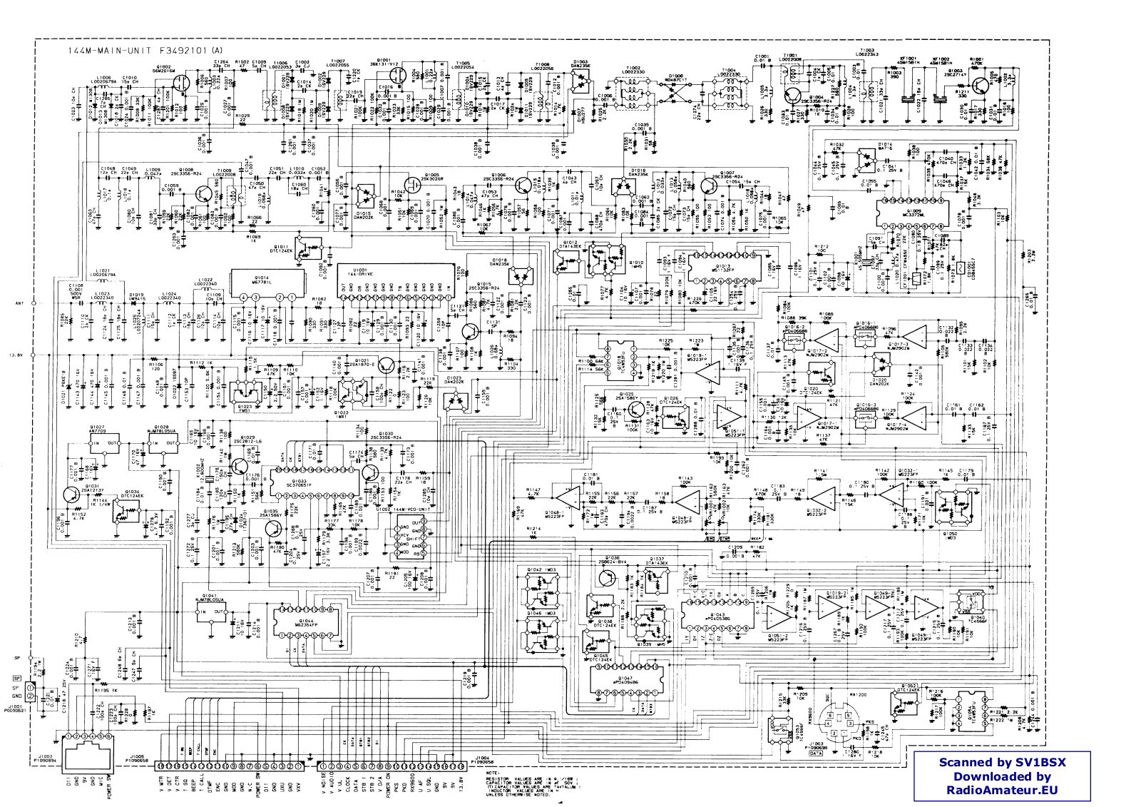 Yaesu FT8500 Schematic