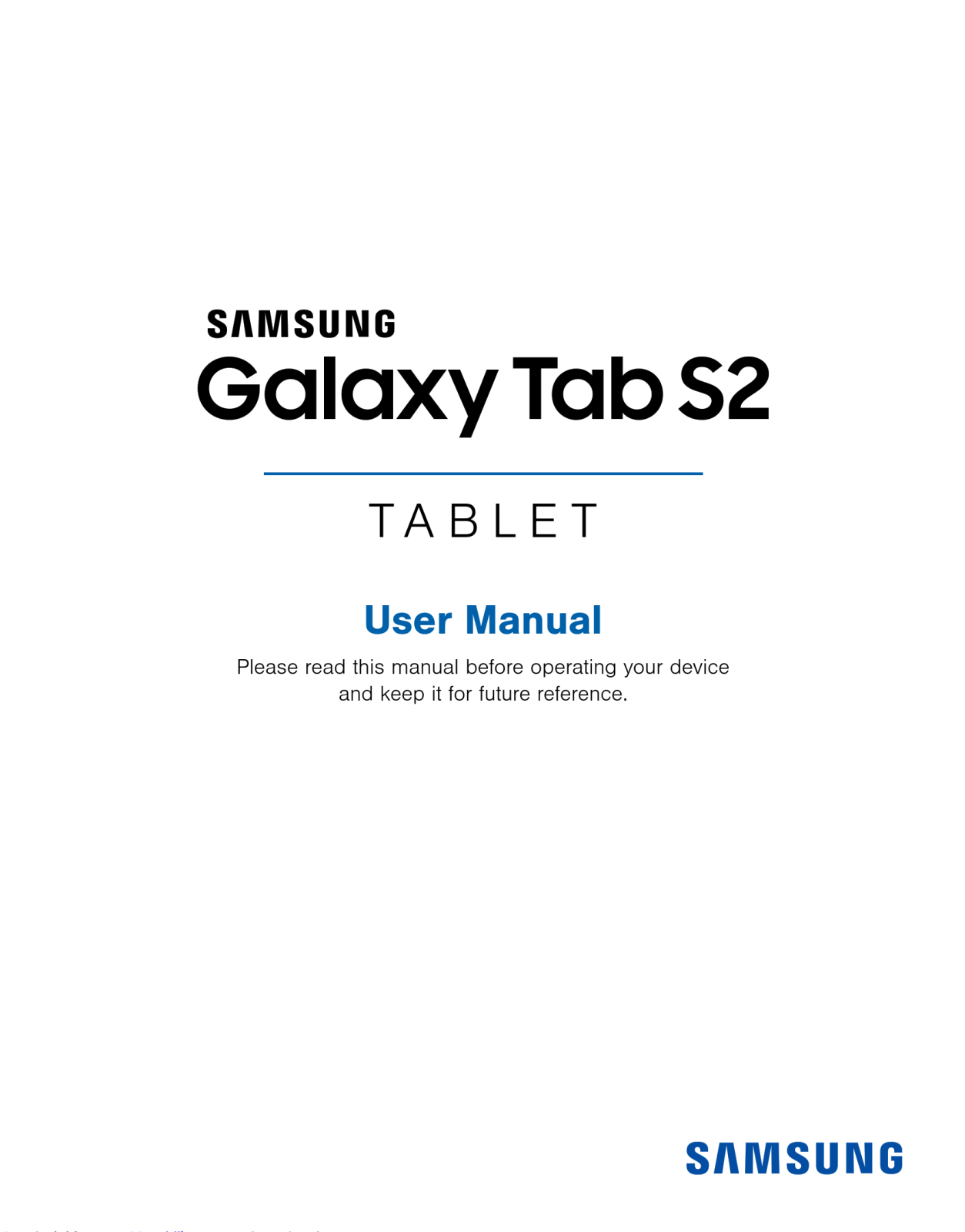 Samsung Galaxy Tab S2 Nook User Manual