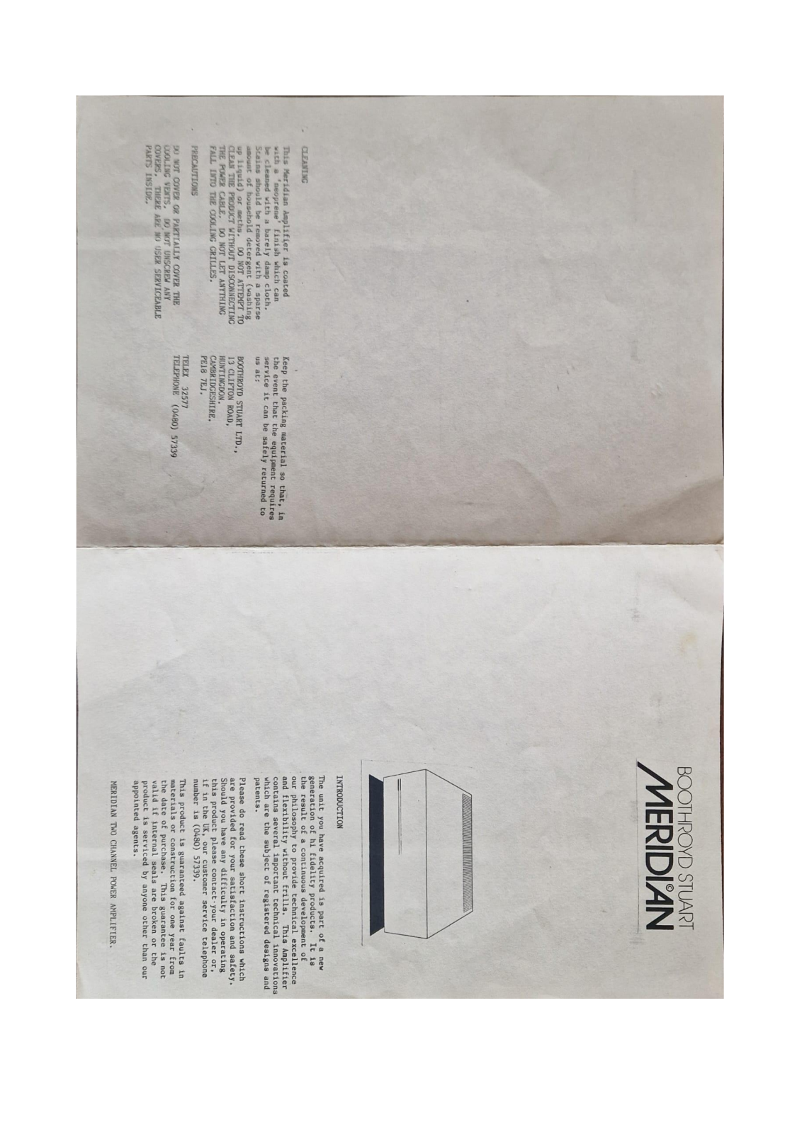 Boothroyd Meridian User Manual - ManualMachine.com