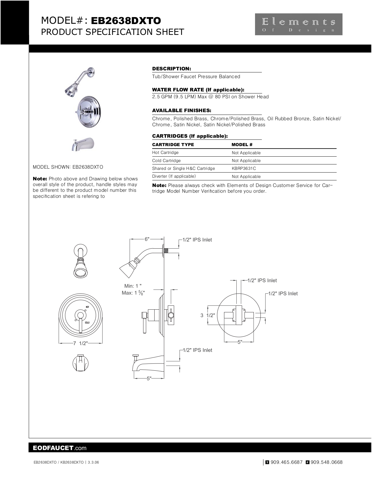 Elements of Design EDE2289 Specifications - ManualMachine.com