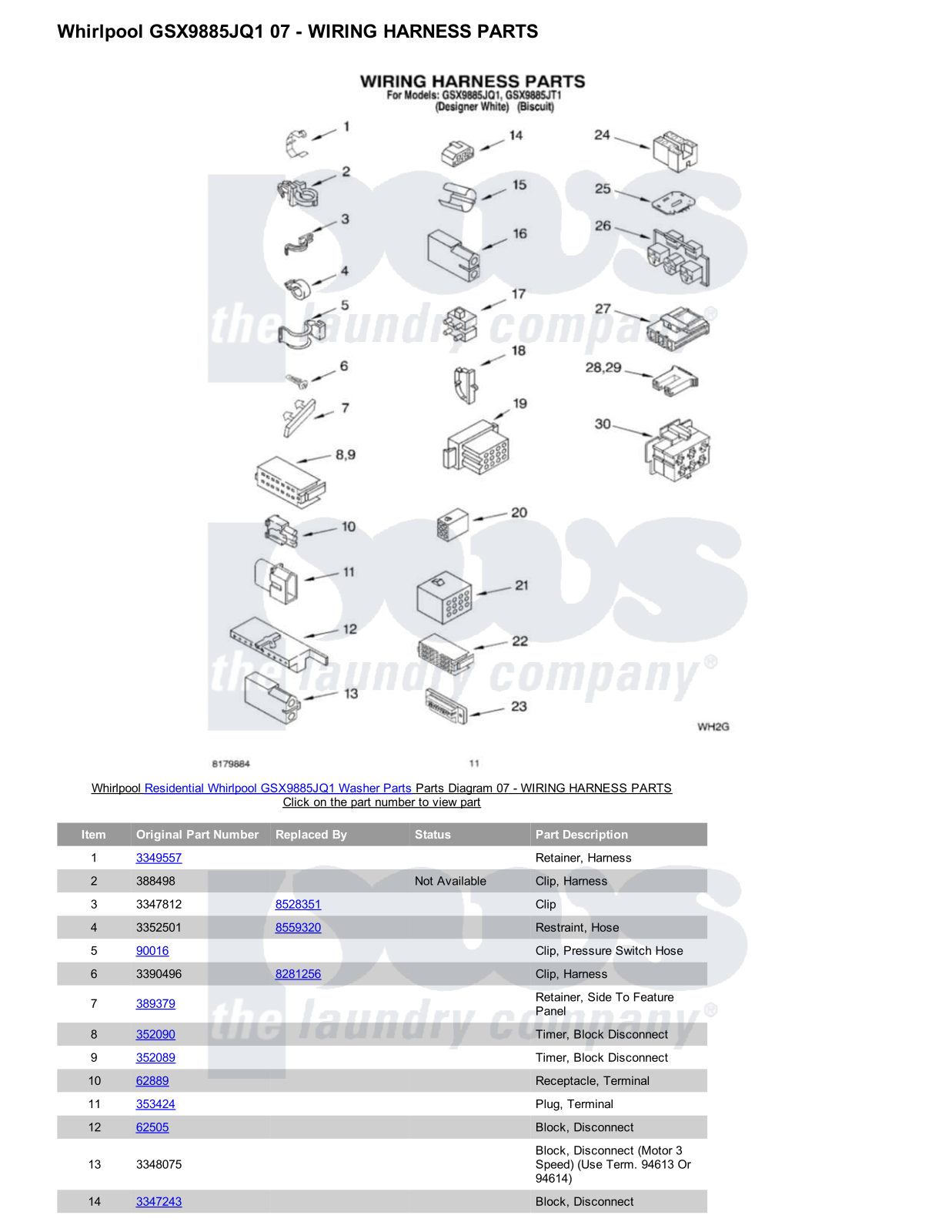 Whirlpool GSX9885JQ1 Parts Diagram