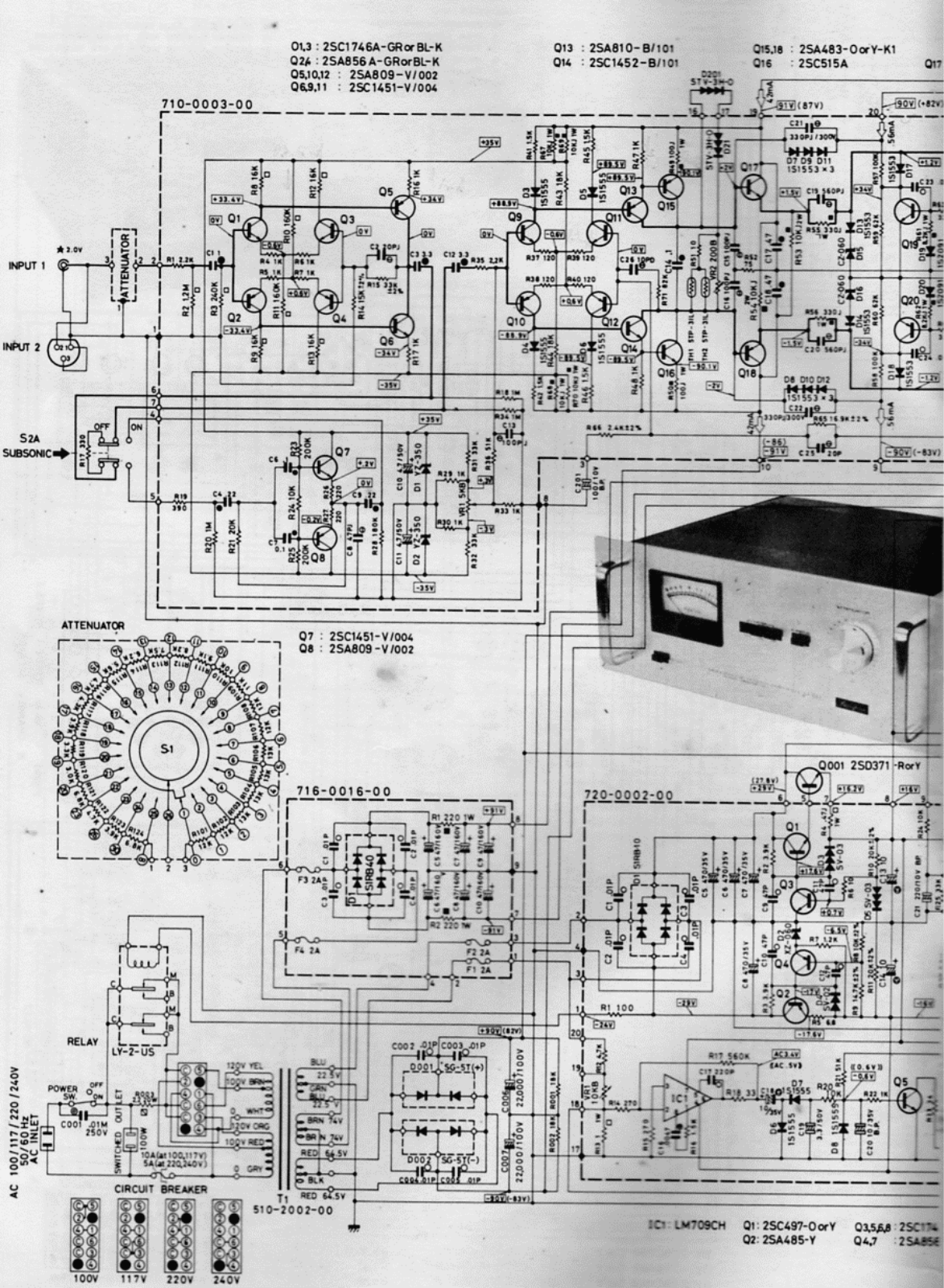 Accuphase M-60 Schematic