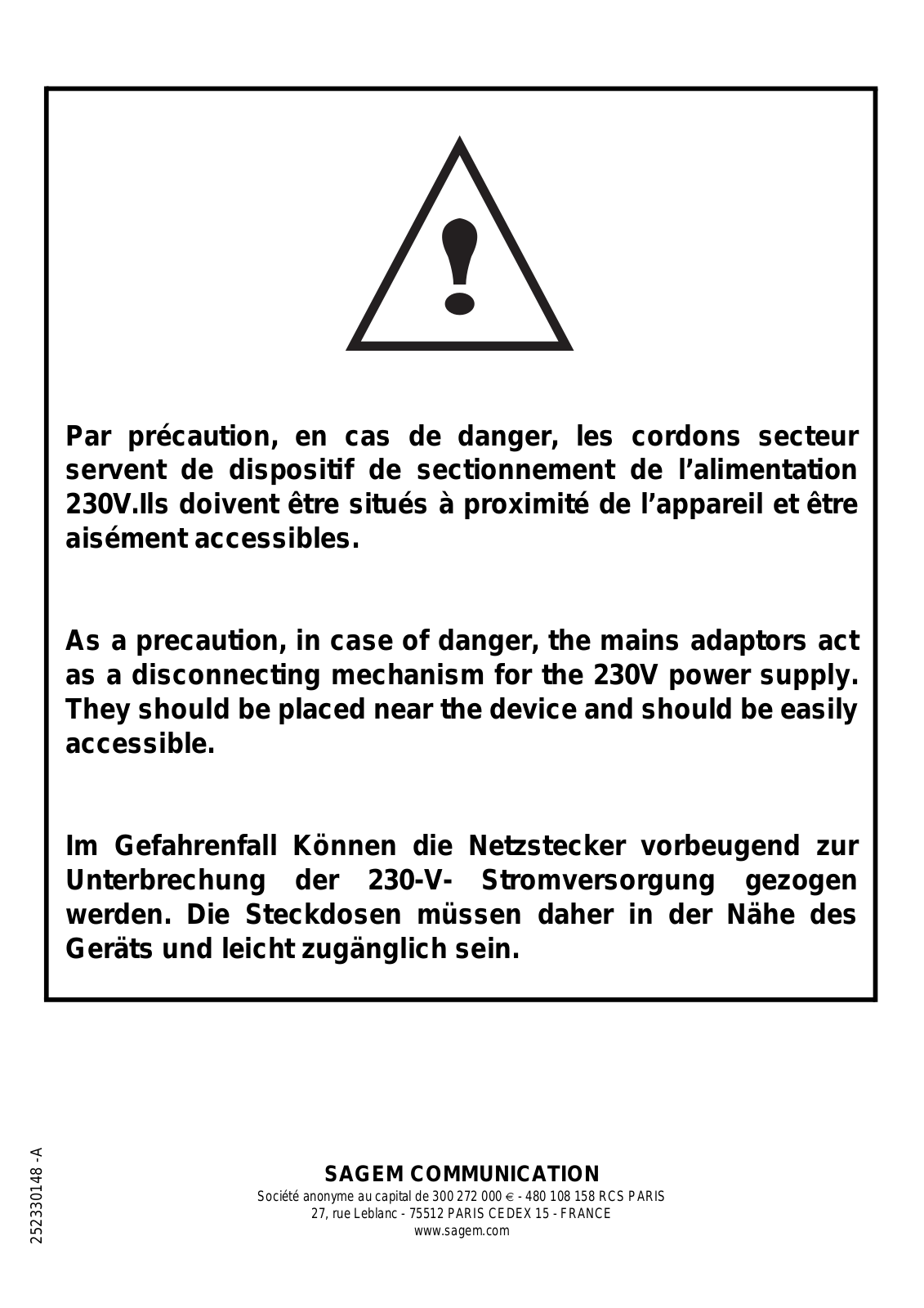 Sagem AXIUM HD-L32 User Manual