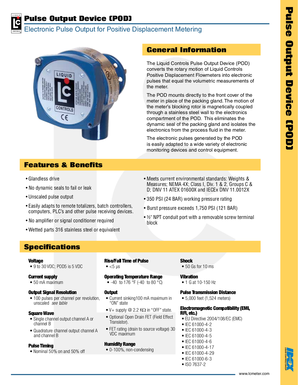 Liquid Controls Pulse Output Device POD User Manual