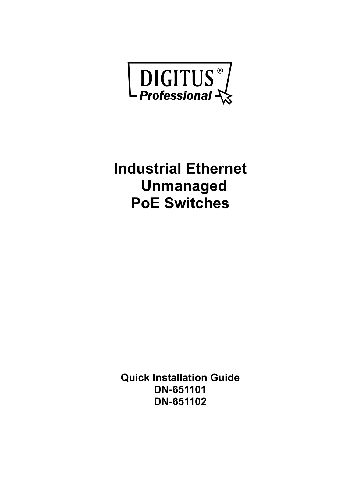 Digitus DN-651102, DN-651101 Quick Start Guide