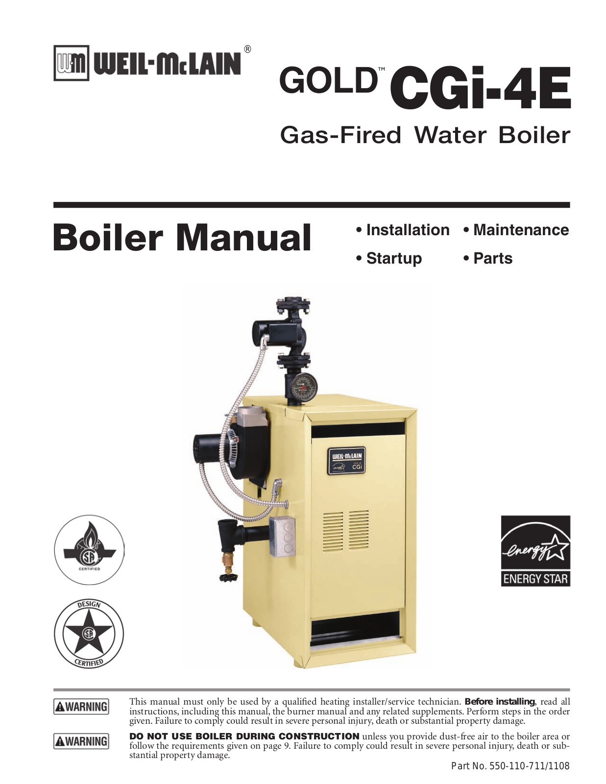 Weil-McLain CGI-4E User Manual