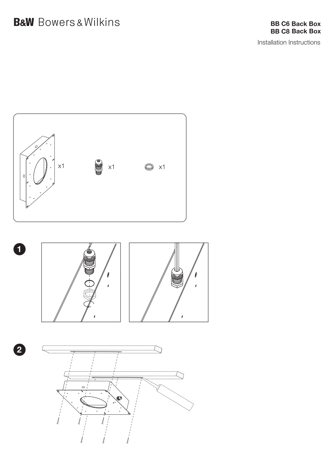 Bowers and Wilkins BBC-6, BBC-8 Owners manual