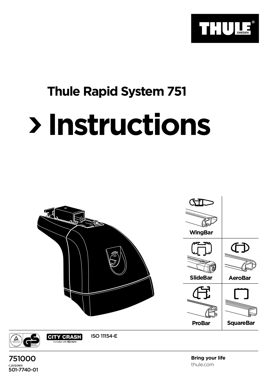 Thule 751 User Manual